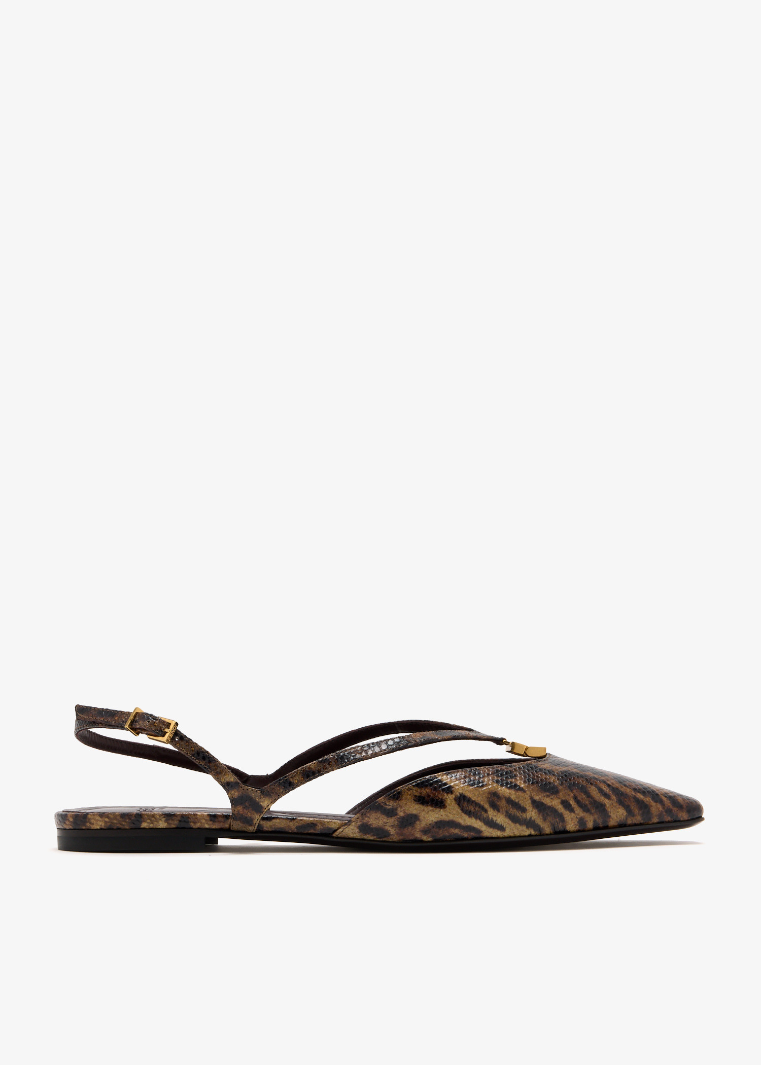 

FFold slingback flats, Animal printed