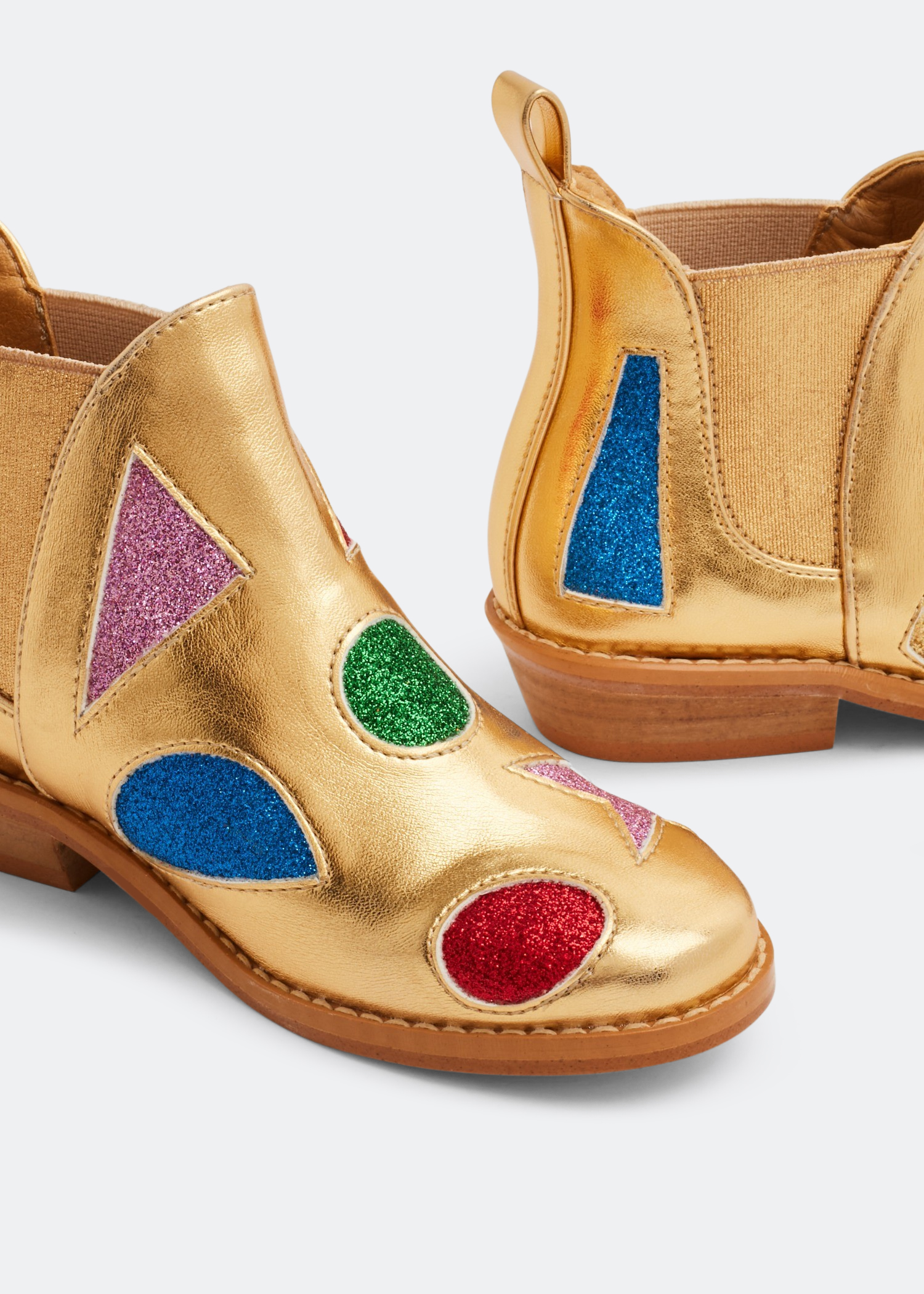 

Glitter Chelsea boots, Gold