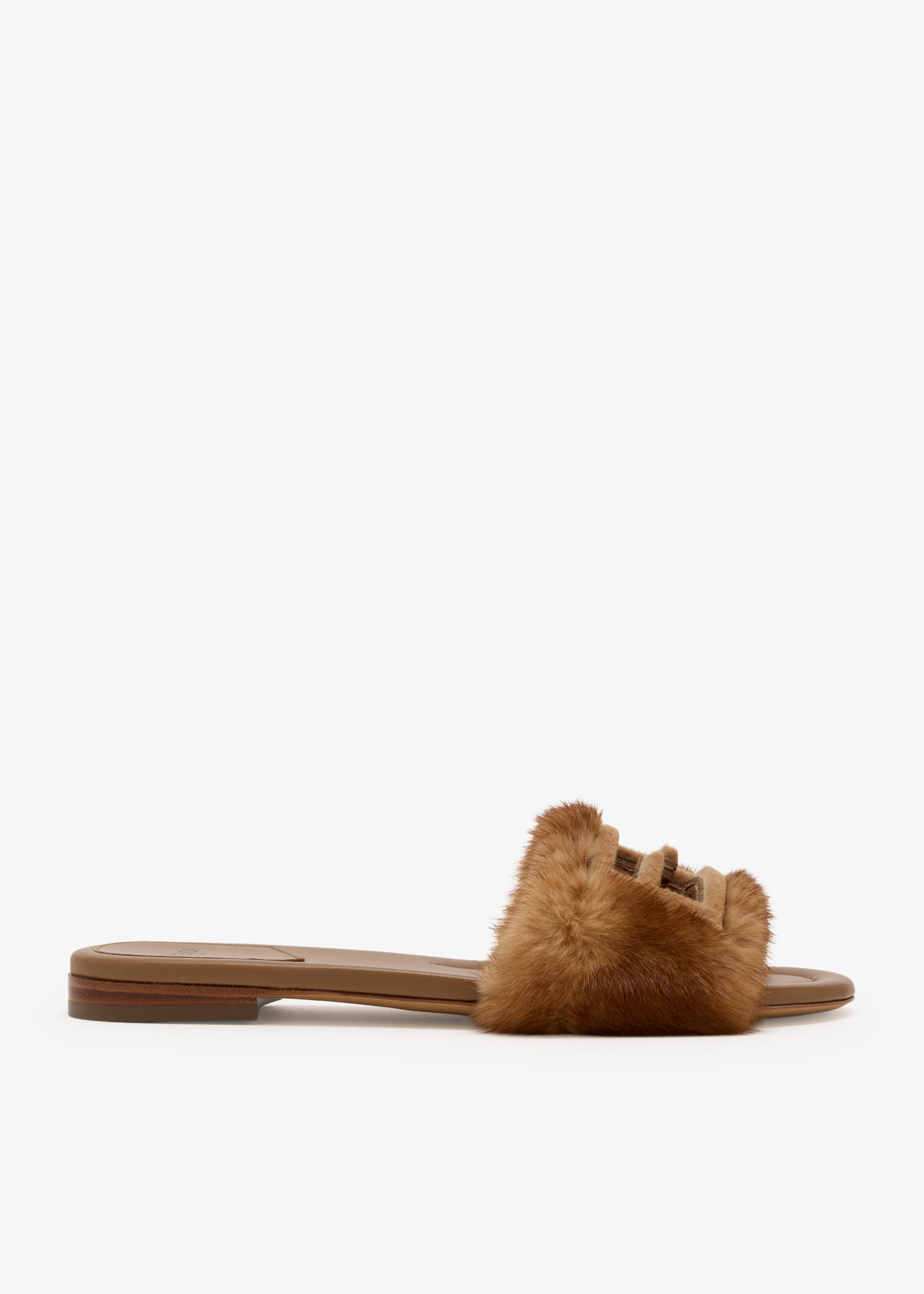 

Baguette slide sandals, Brown