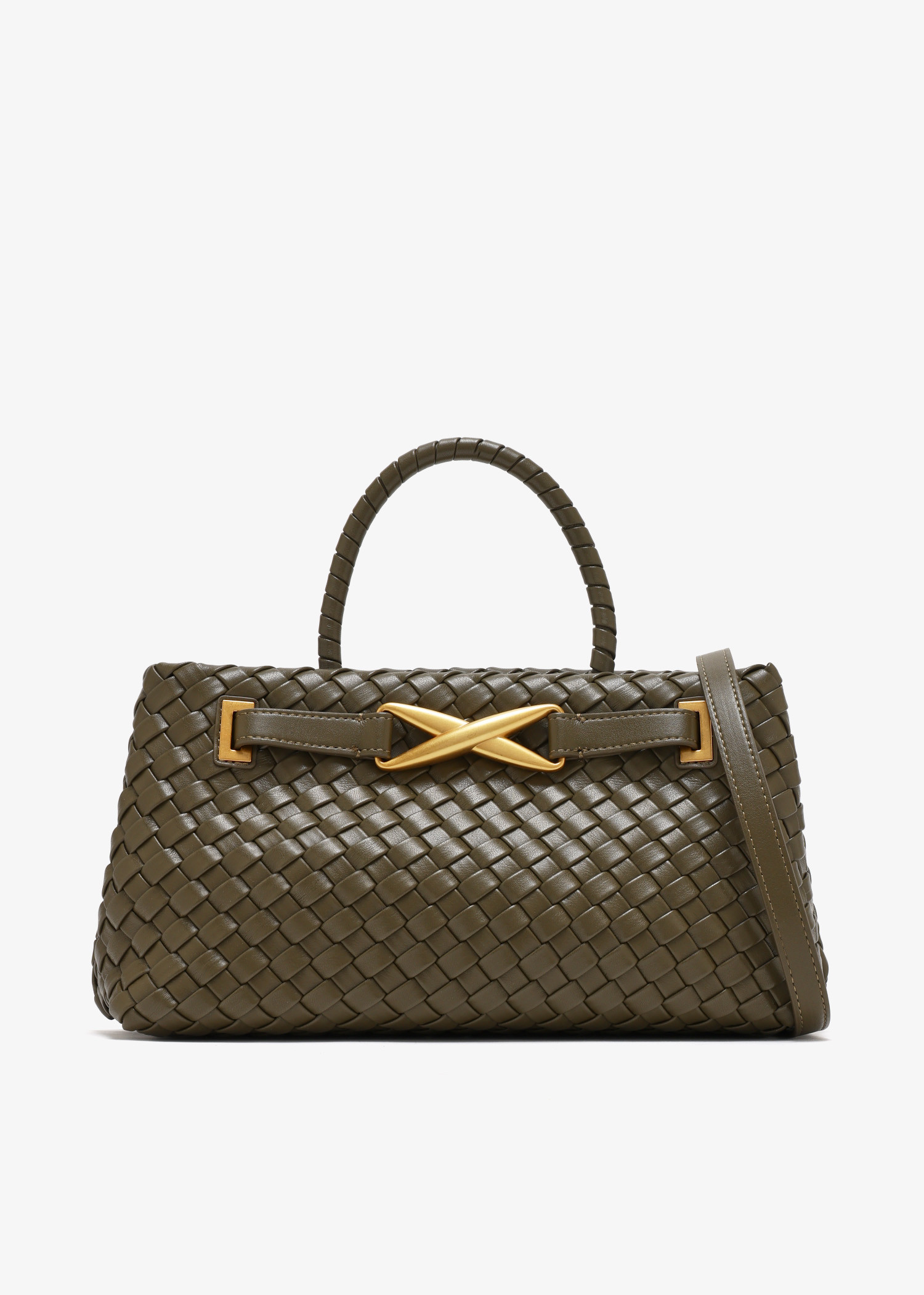 

Elora woven tote bag, Khaki