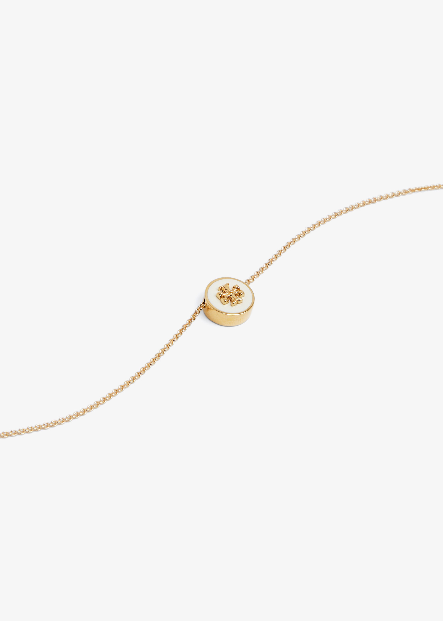 

Kira enamel pendant necklace, White
