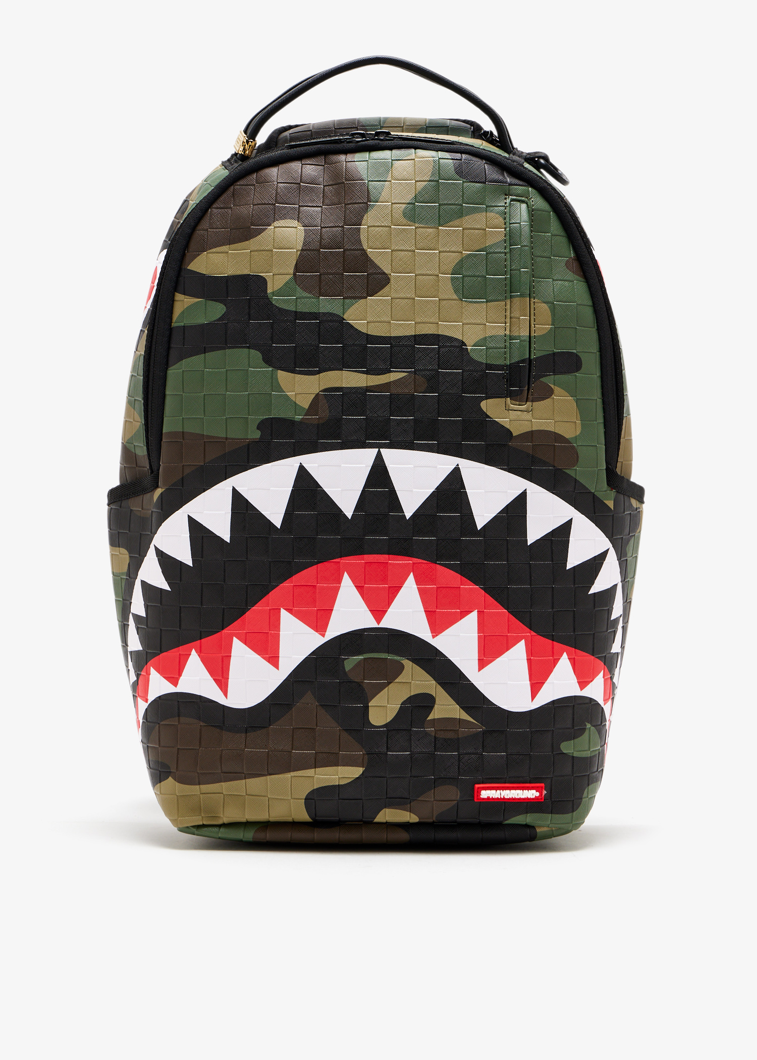 

Woodland camo check backpack, Printed