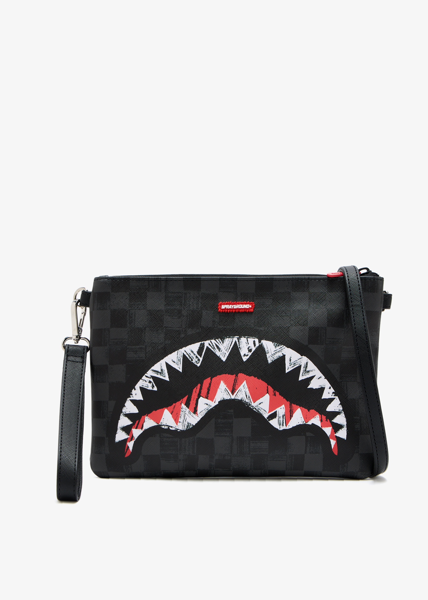 

Scribble Shark crossover clutch, Printed
