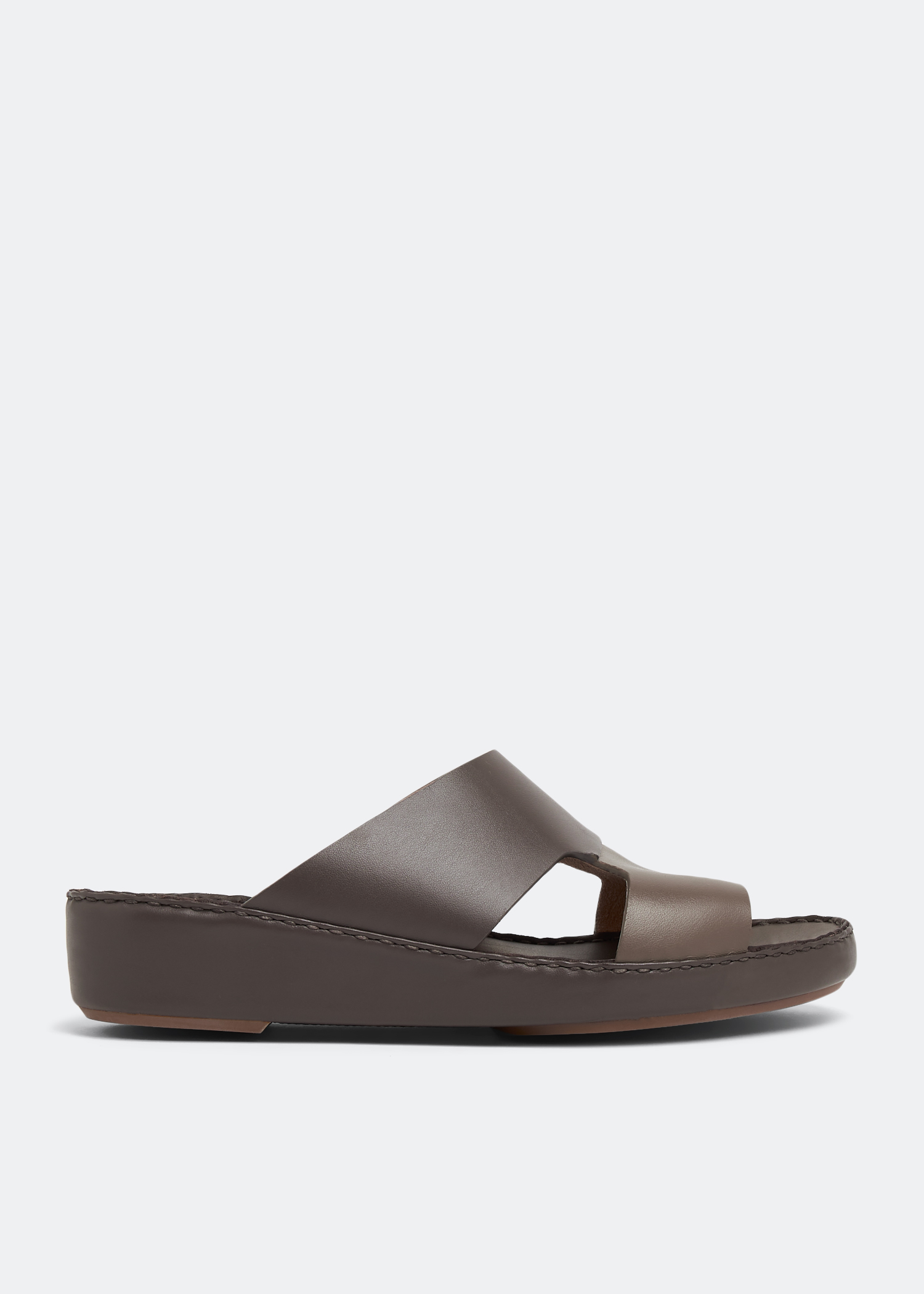 

Two-tone sandals, Brown