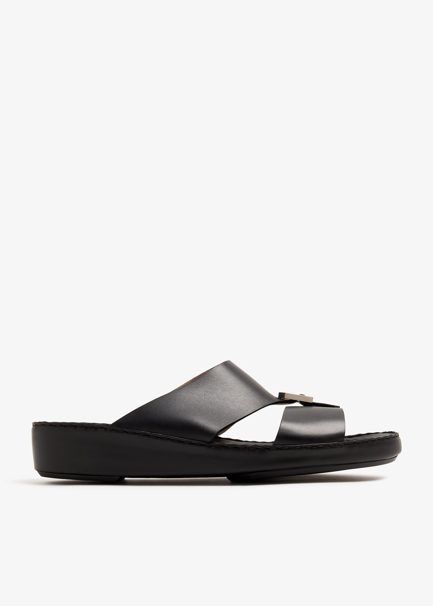 

Belt Buckle Up sandals, Black