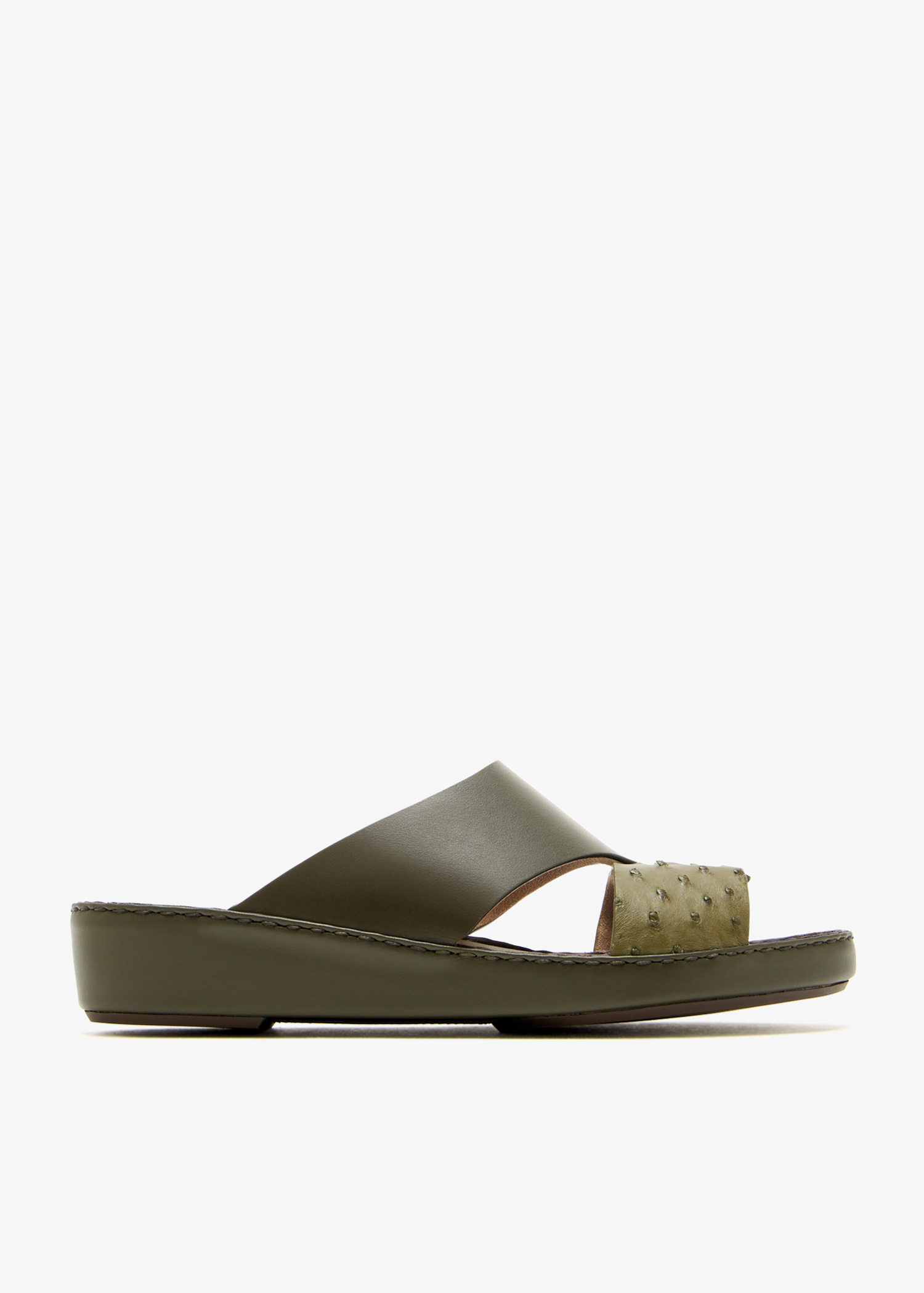 

Looped Belt sandals, Green