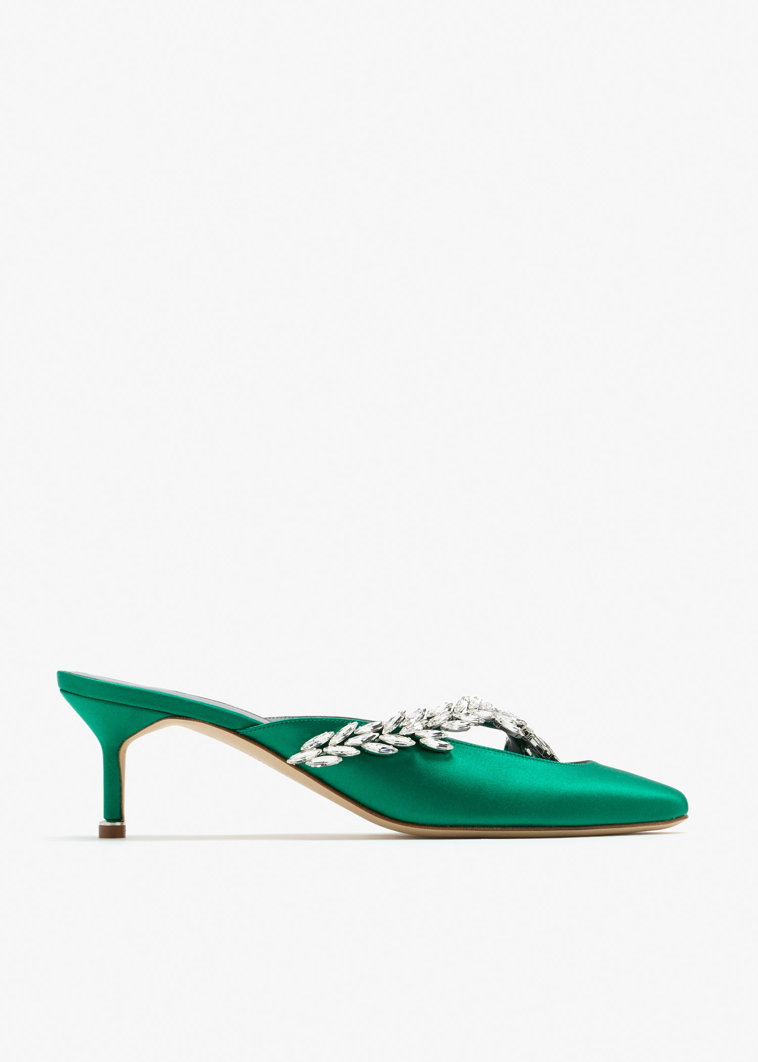 

x Manolo Blahnik satin mules, Green