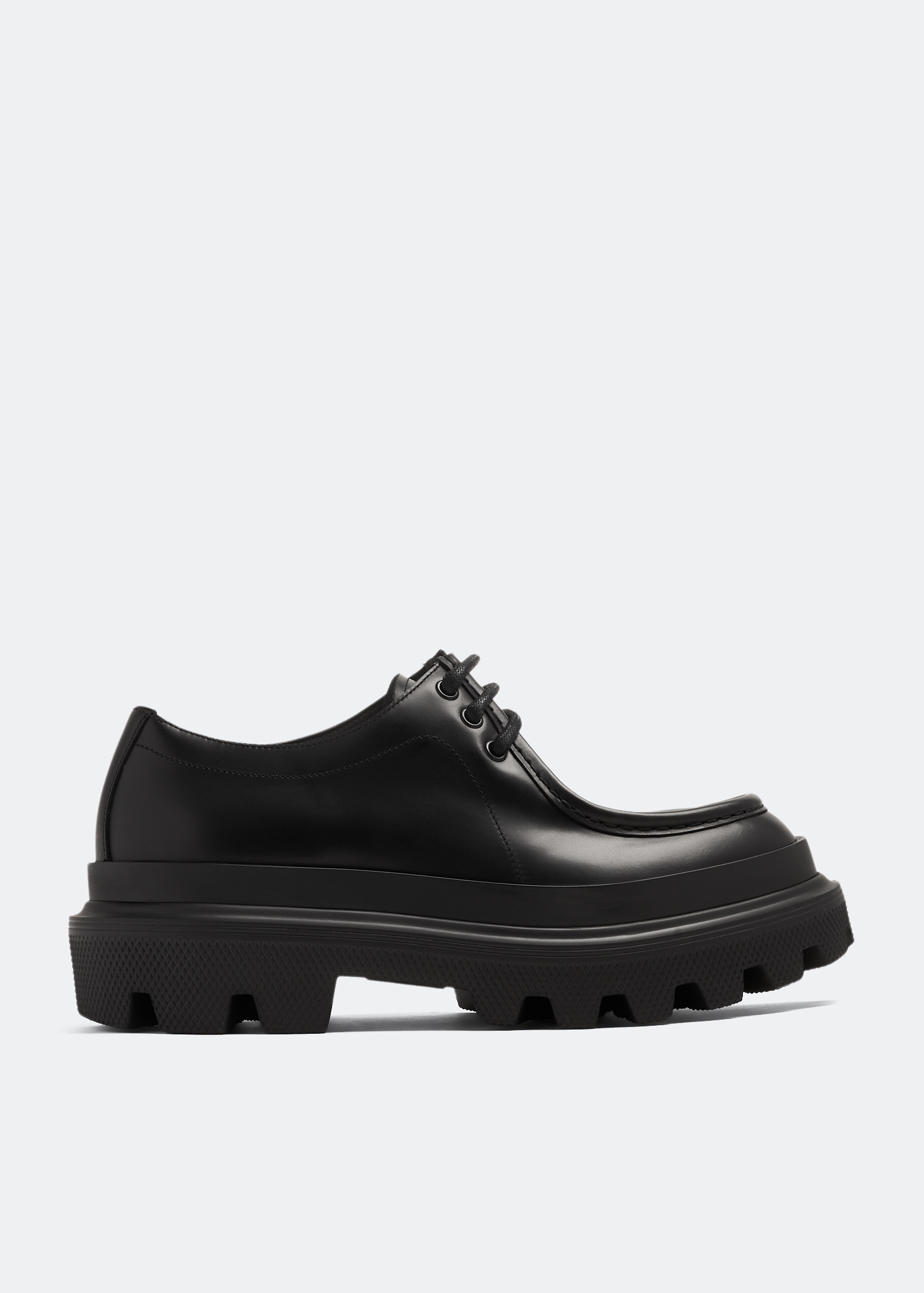 

Brushed Calfskin Derby shoes, Black