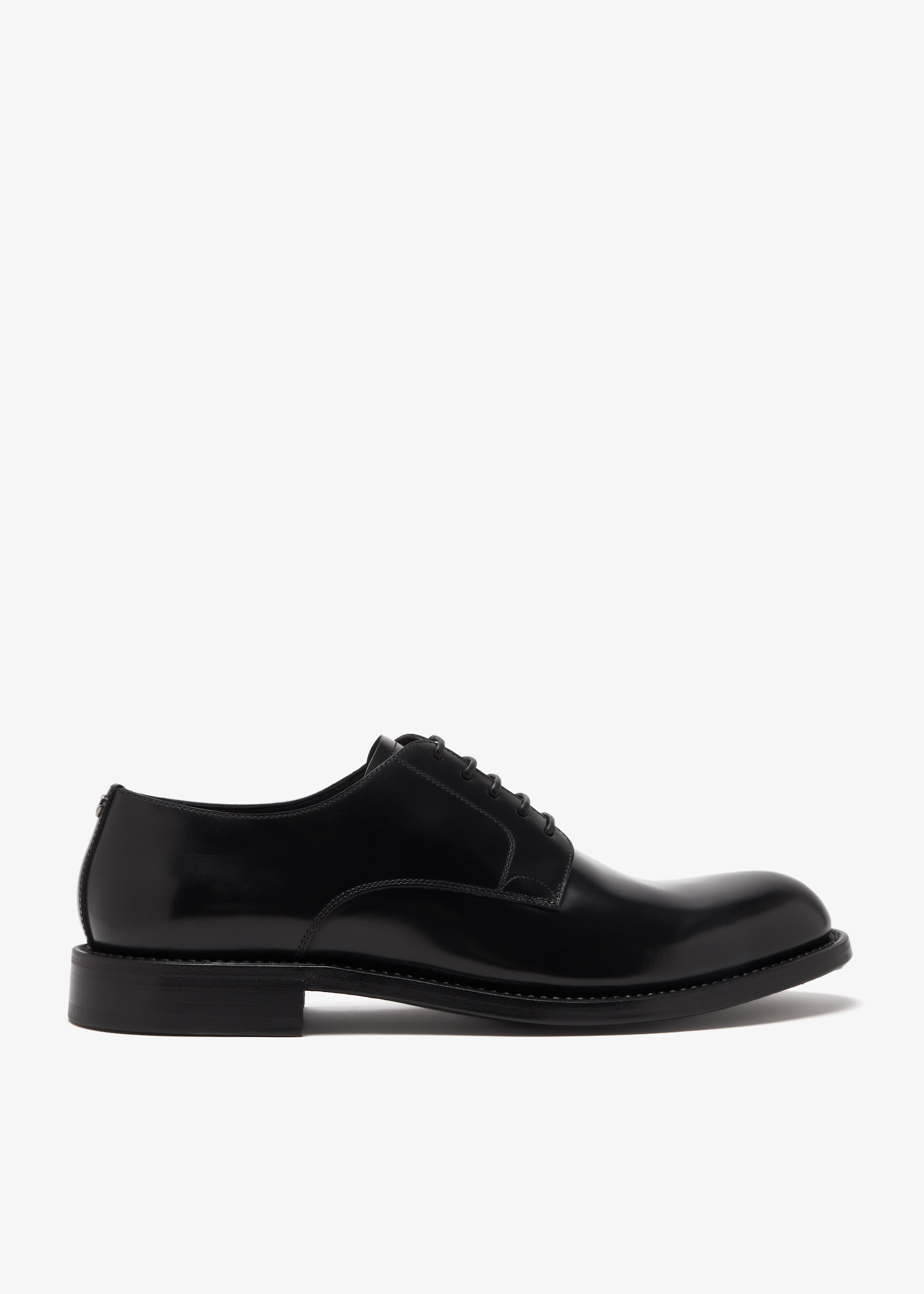 

Brushed calfskin Derby shoes, Black