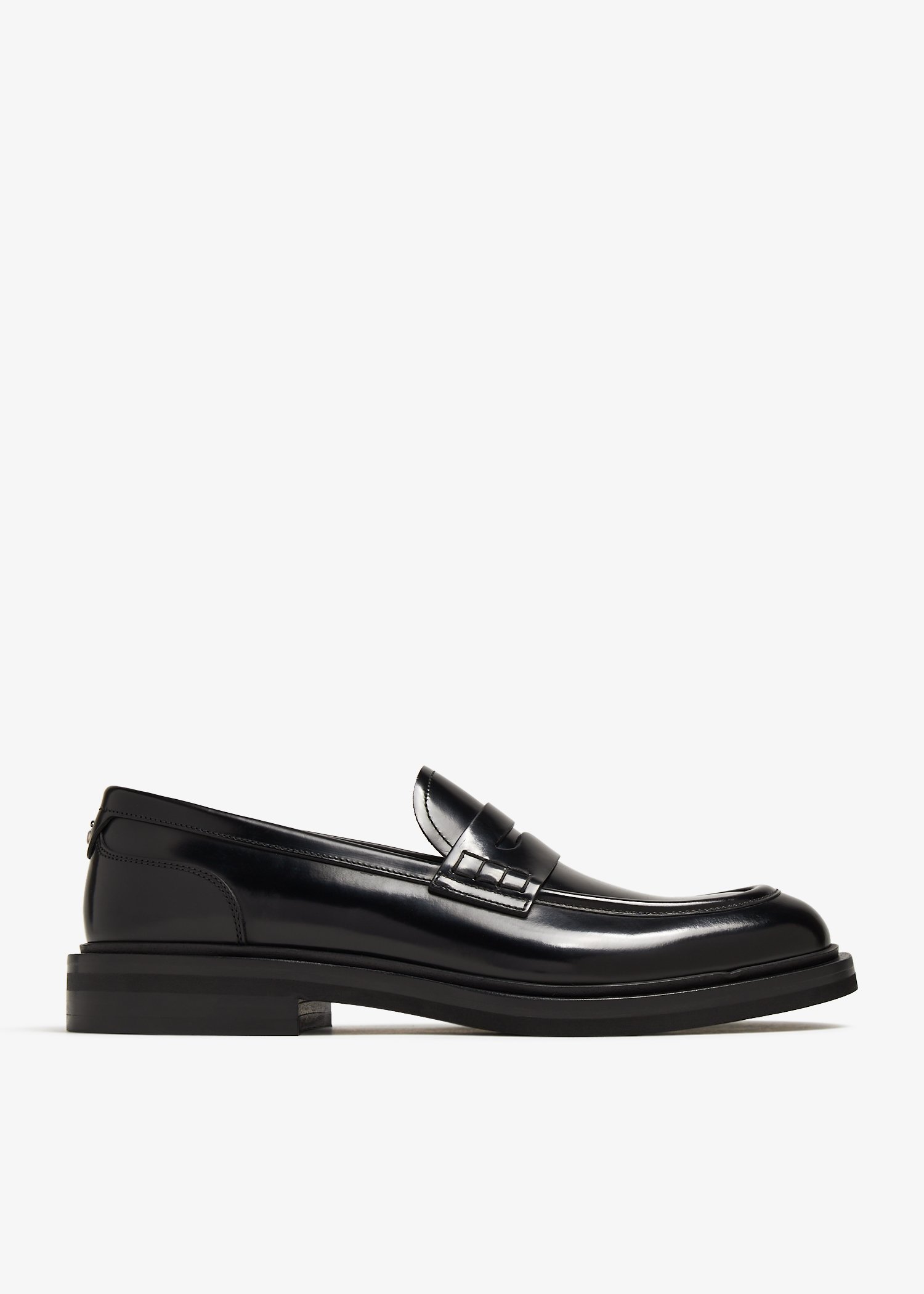 

Brushed leather loafers, Black