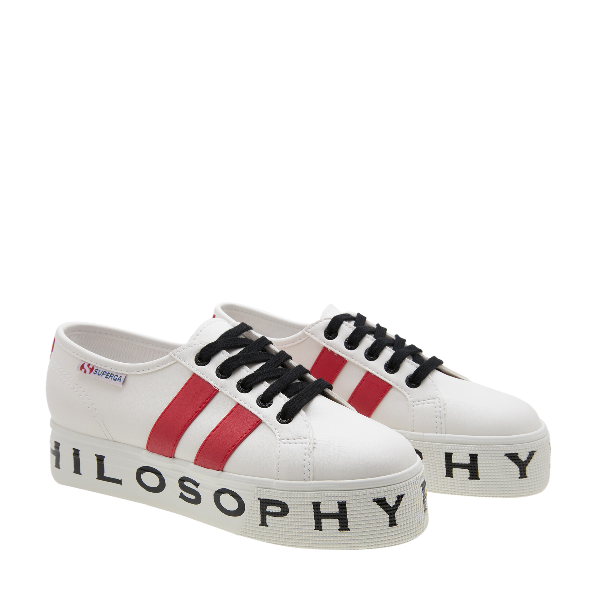

X Philosophy leather sneakers., Multi-coloured
