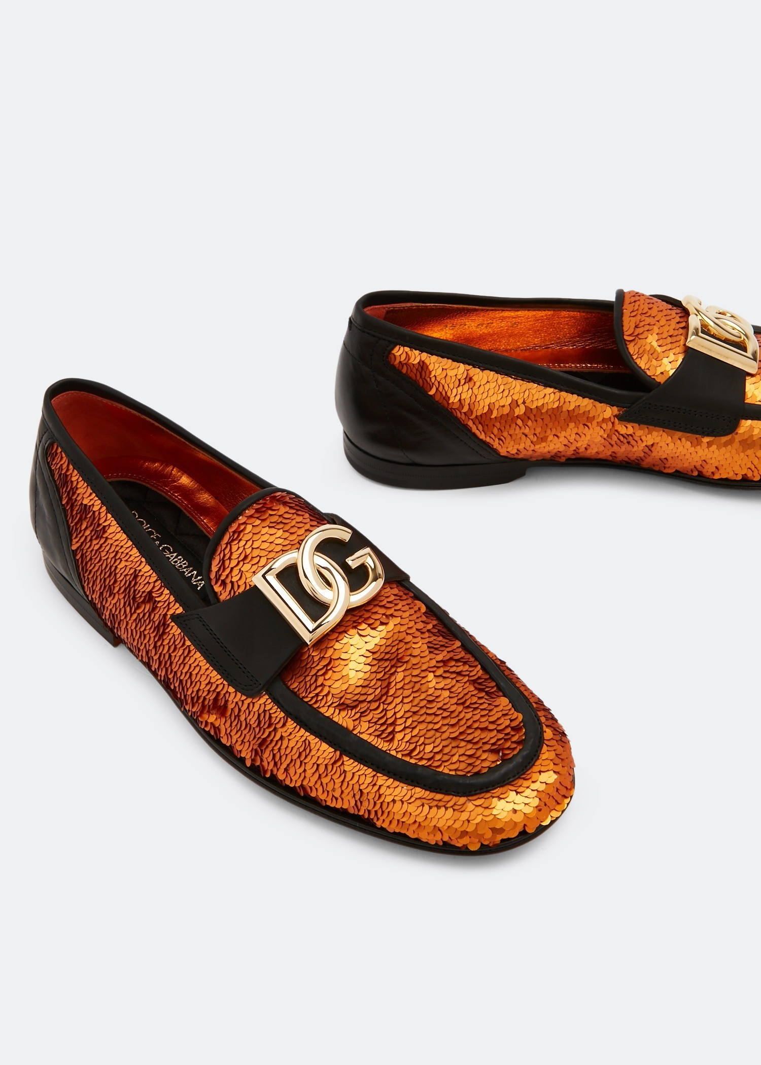 

Sequined slippers, Orange