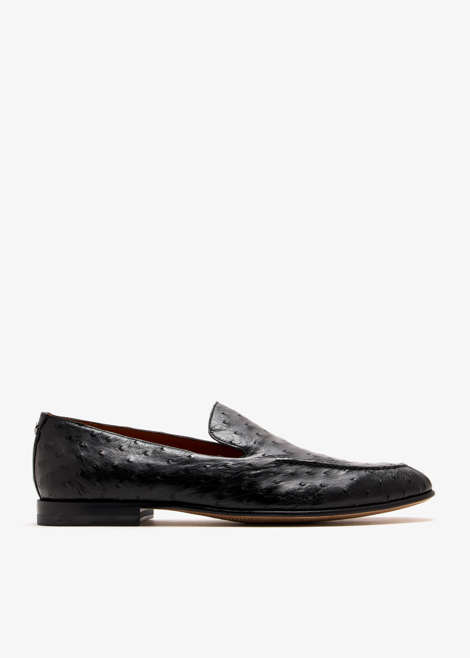 

Ostrich-leather slippers, Black