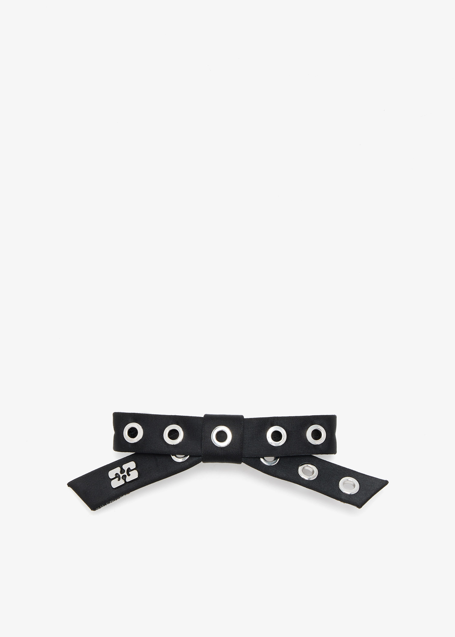 

Eyelet Bow barrette, Black