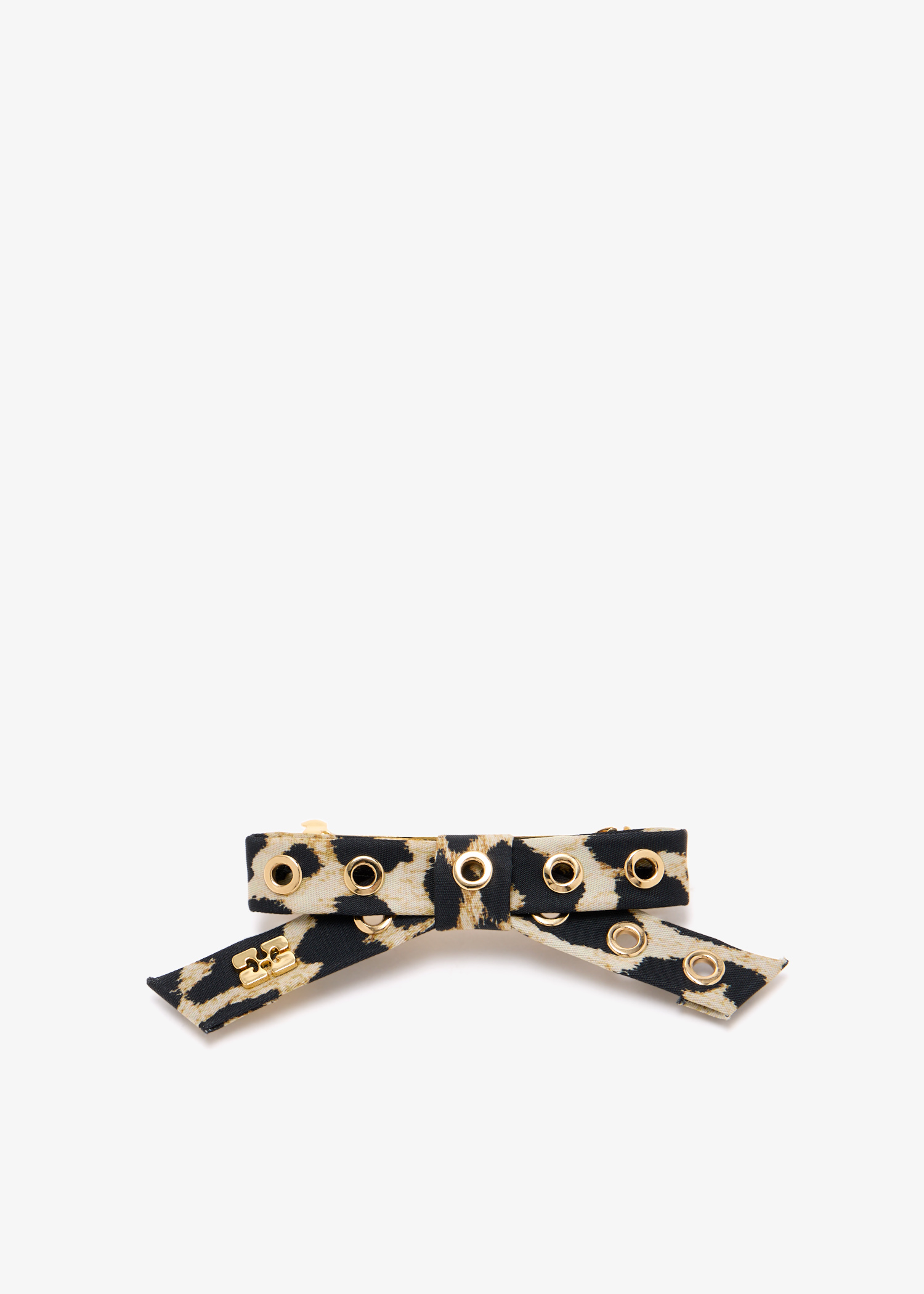 

Eyelet Bow barette, Animal printed