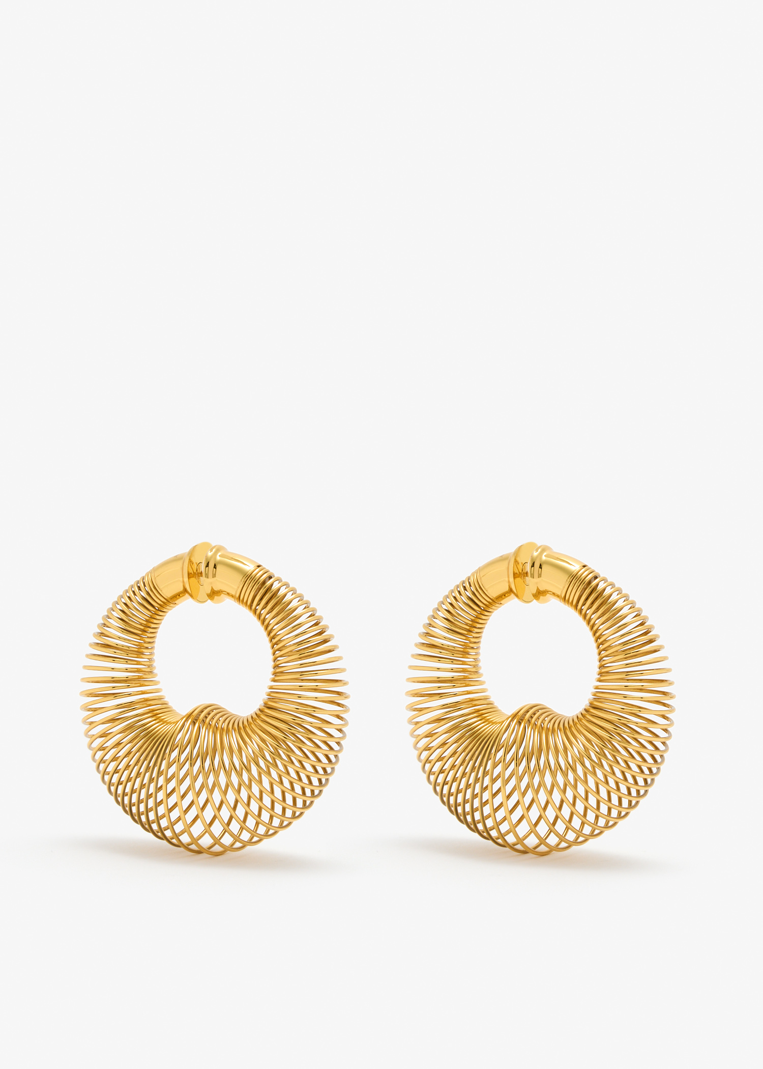 

Spiral hoop earrings, Gold