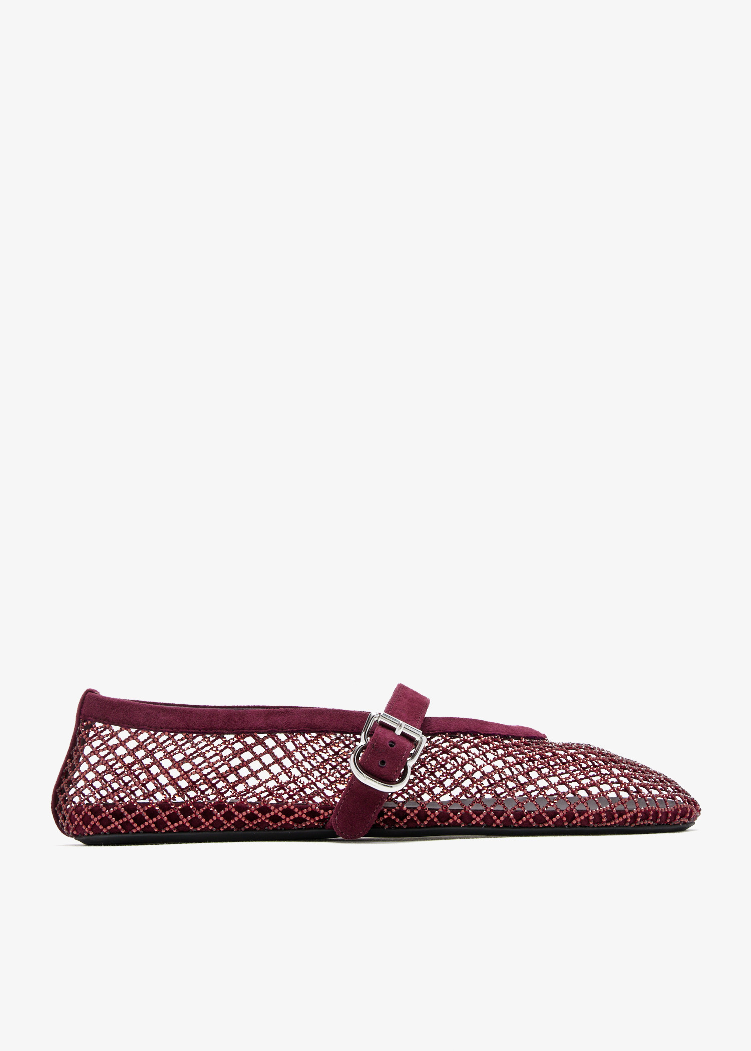 

Strass fishnet ballerinas, Burgundy