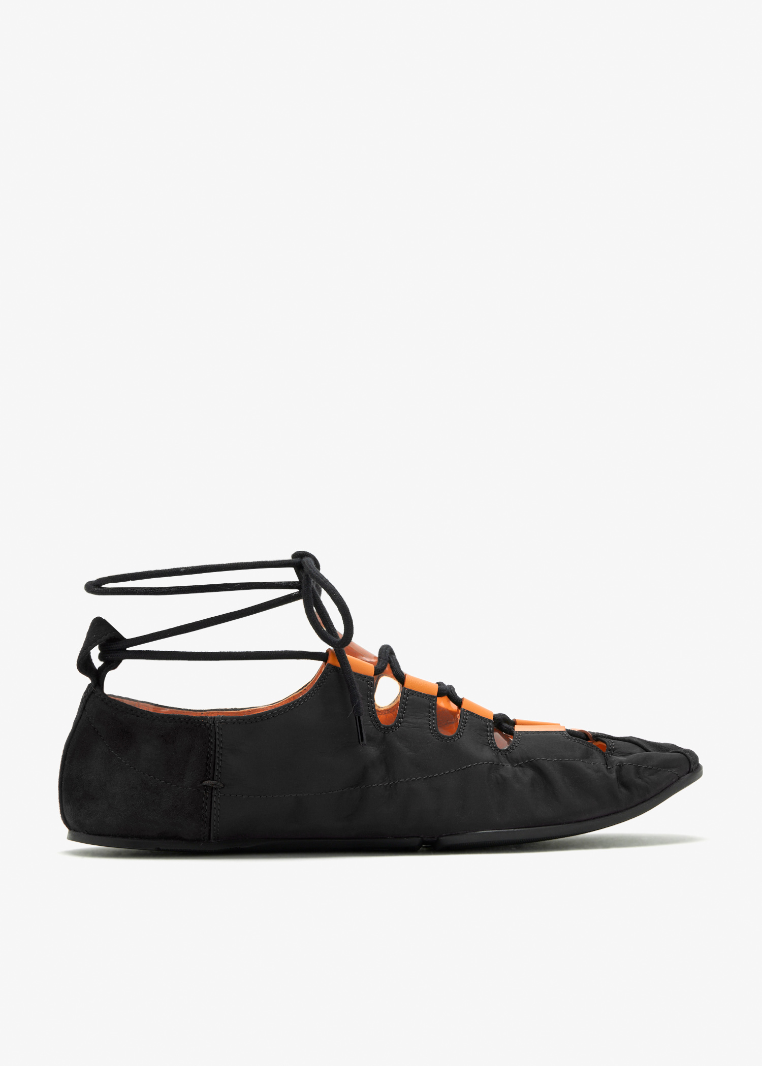 

Fold laced ballerinas, Black