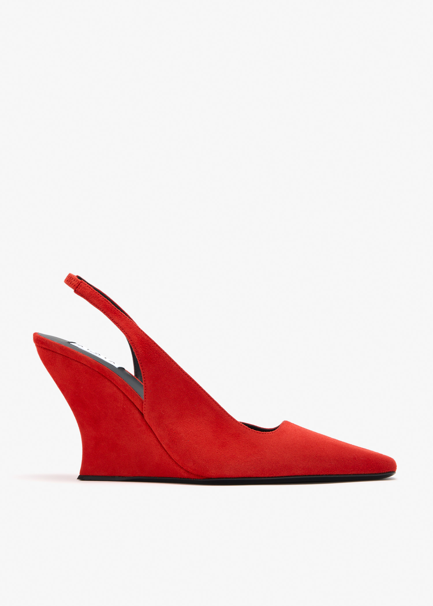 

Wave slingback wedges, Orange