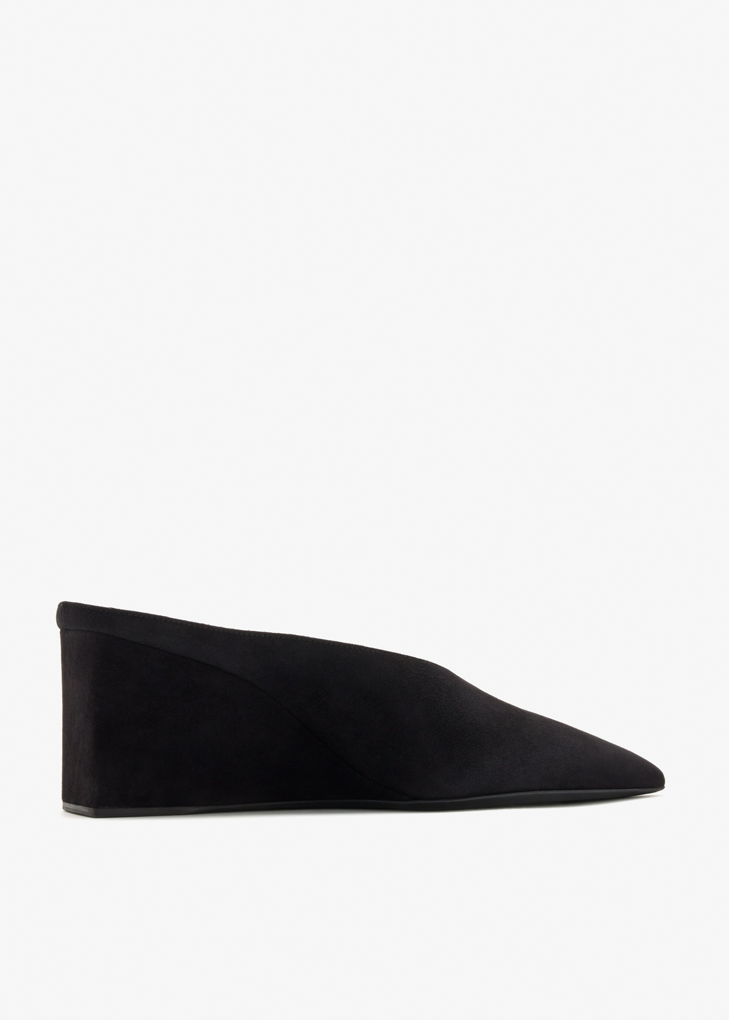 

Cube wedge mules, Black