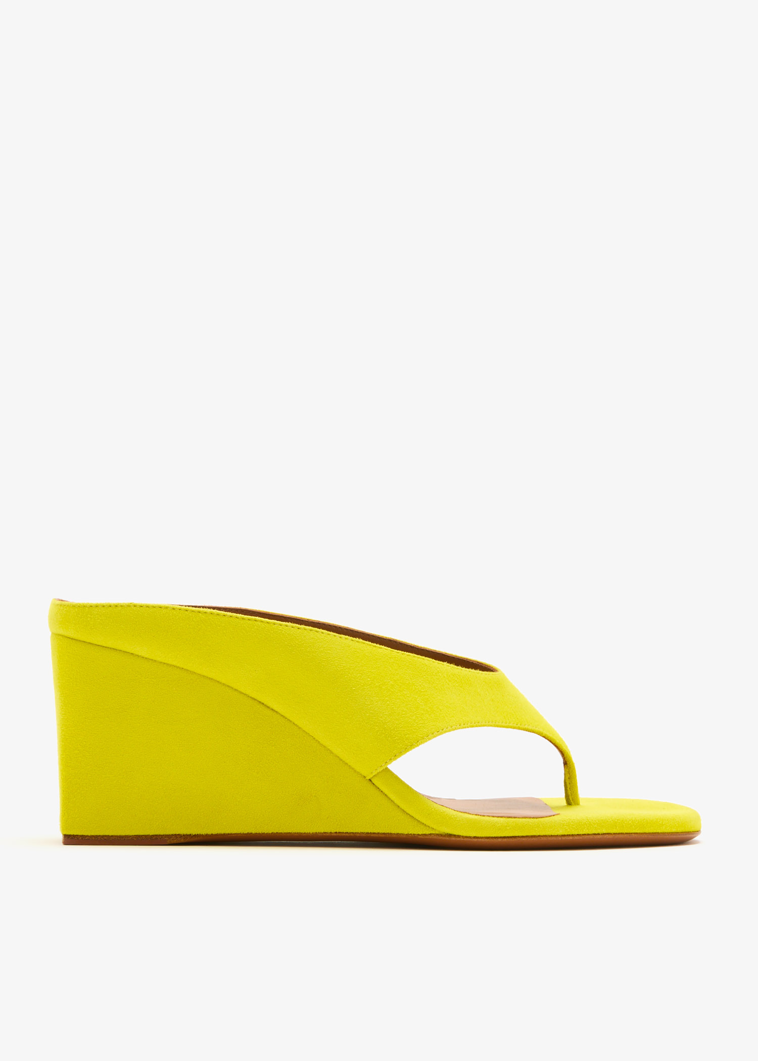 

Cube thong mules, Yellow