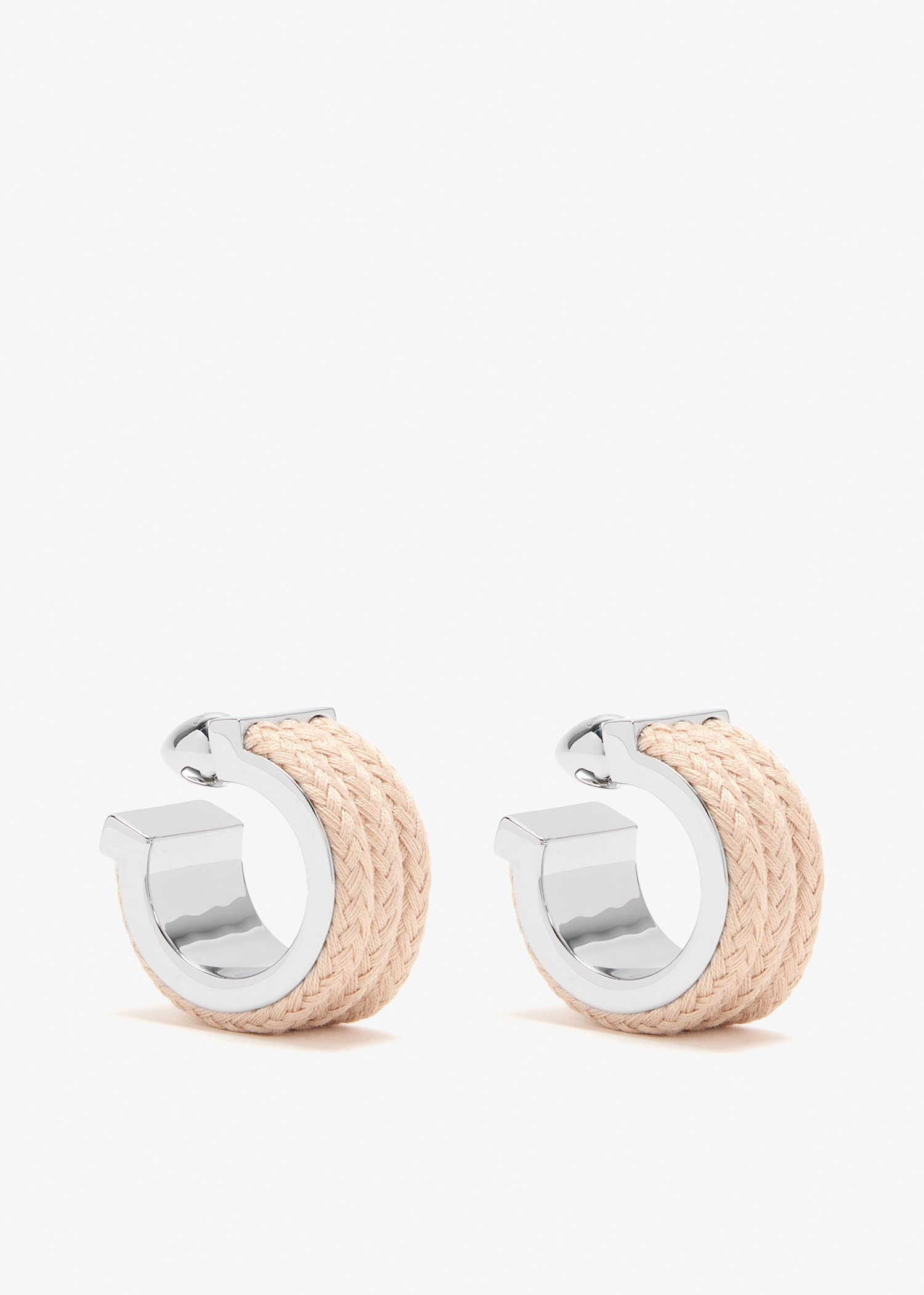 

Cotton Cord wide hoops, Beige
