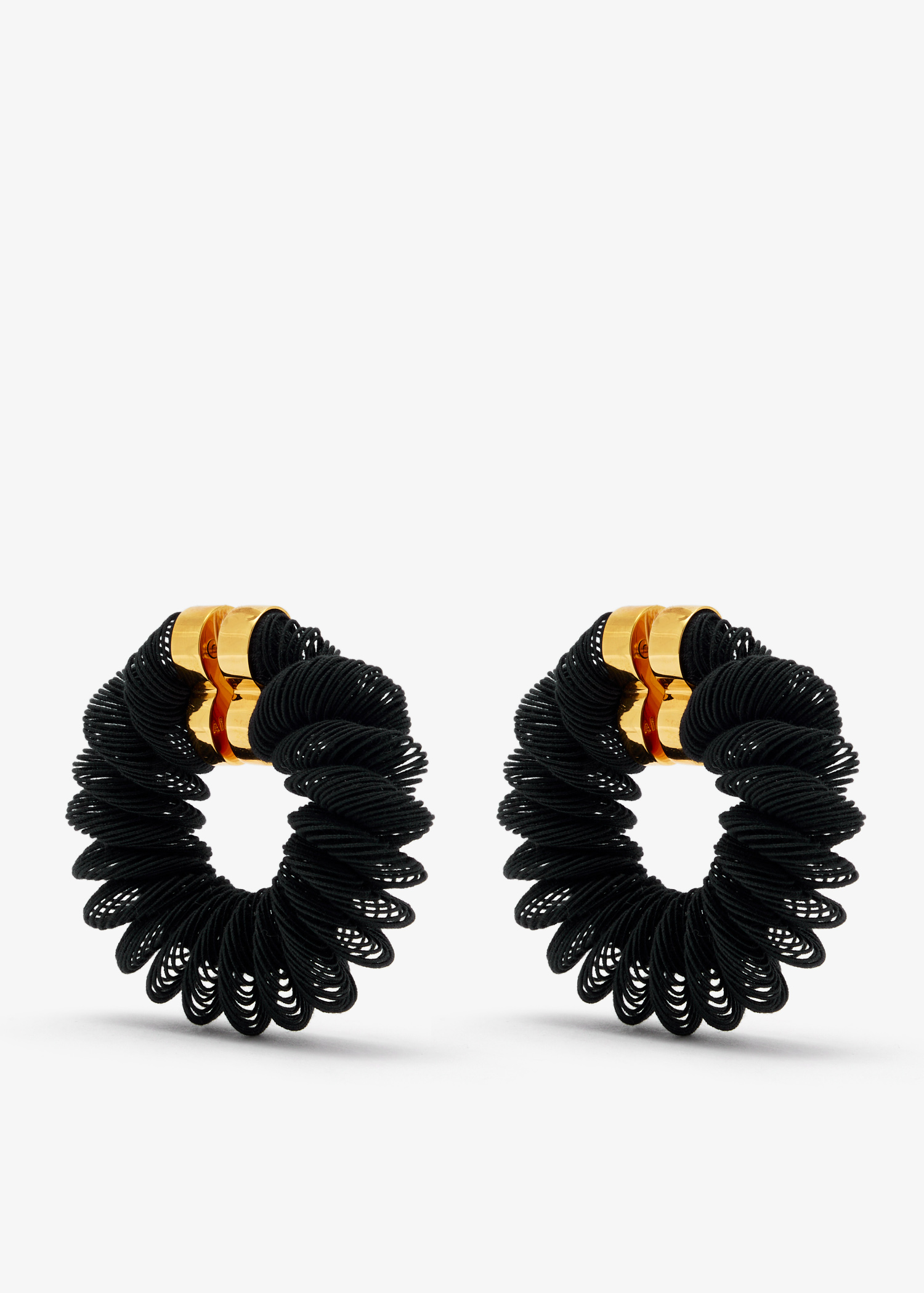 

Spiral hoop earrings, Black