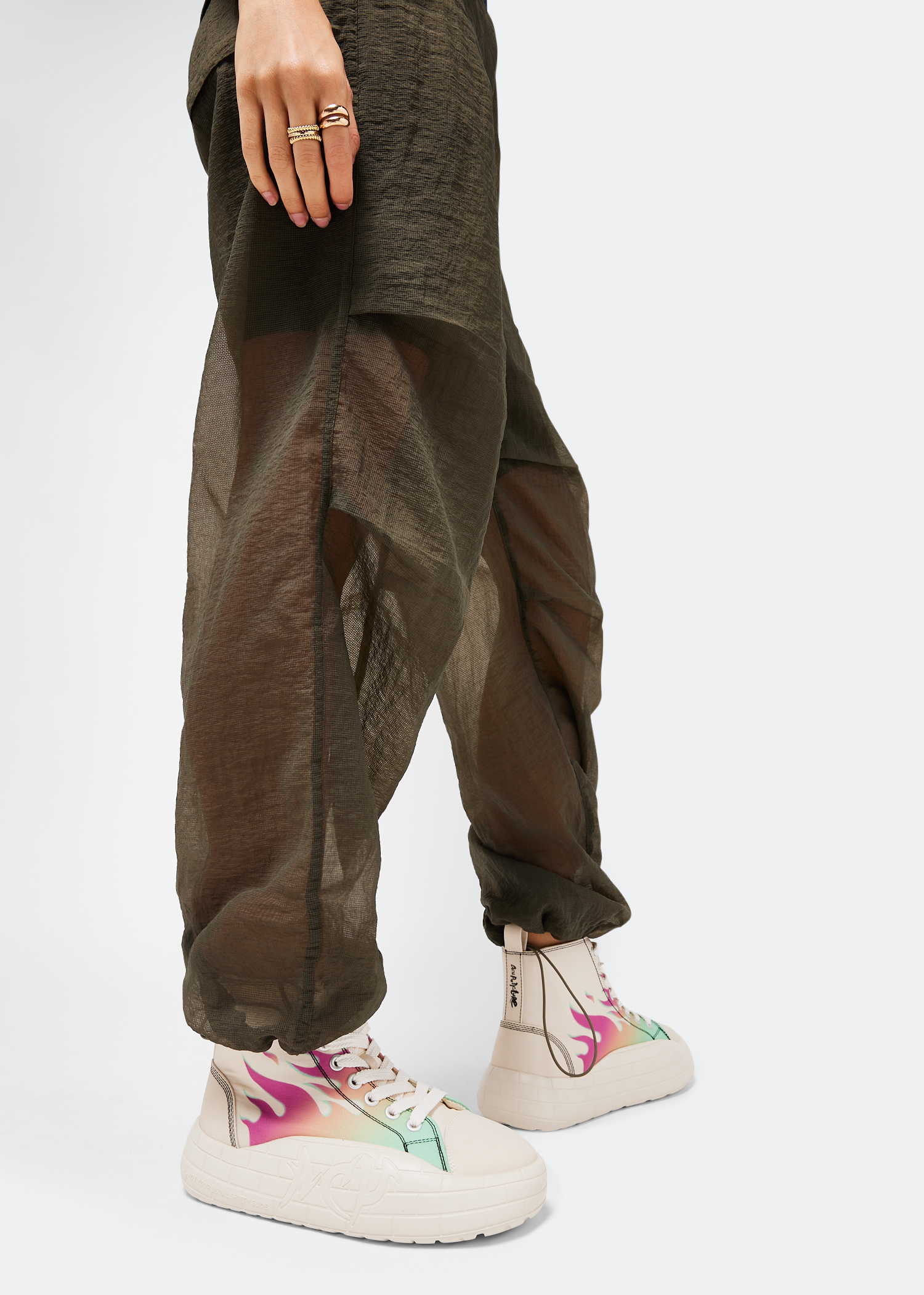 

NYU Vulc high-top sneakers, White