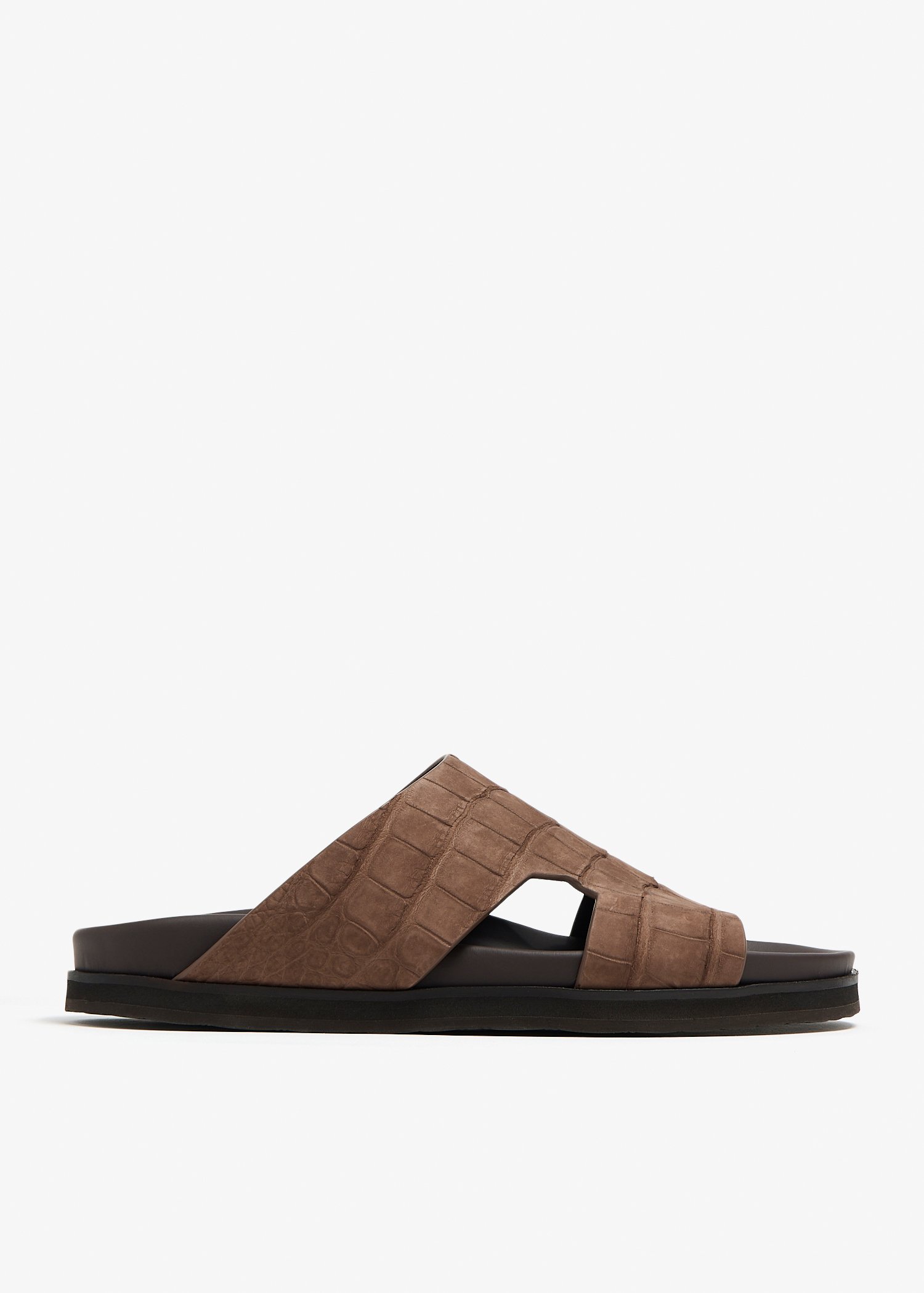 

Amorti Alligator nubuck sandals, Brown