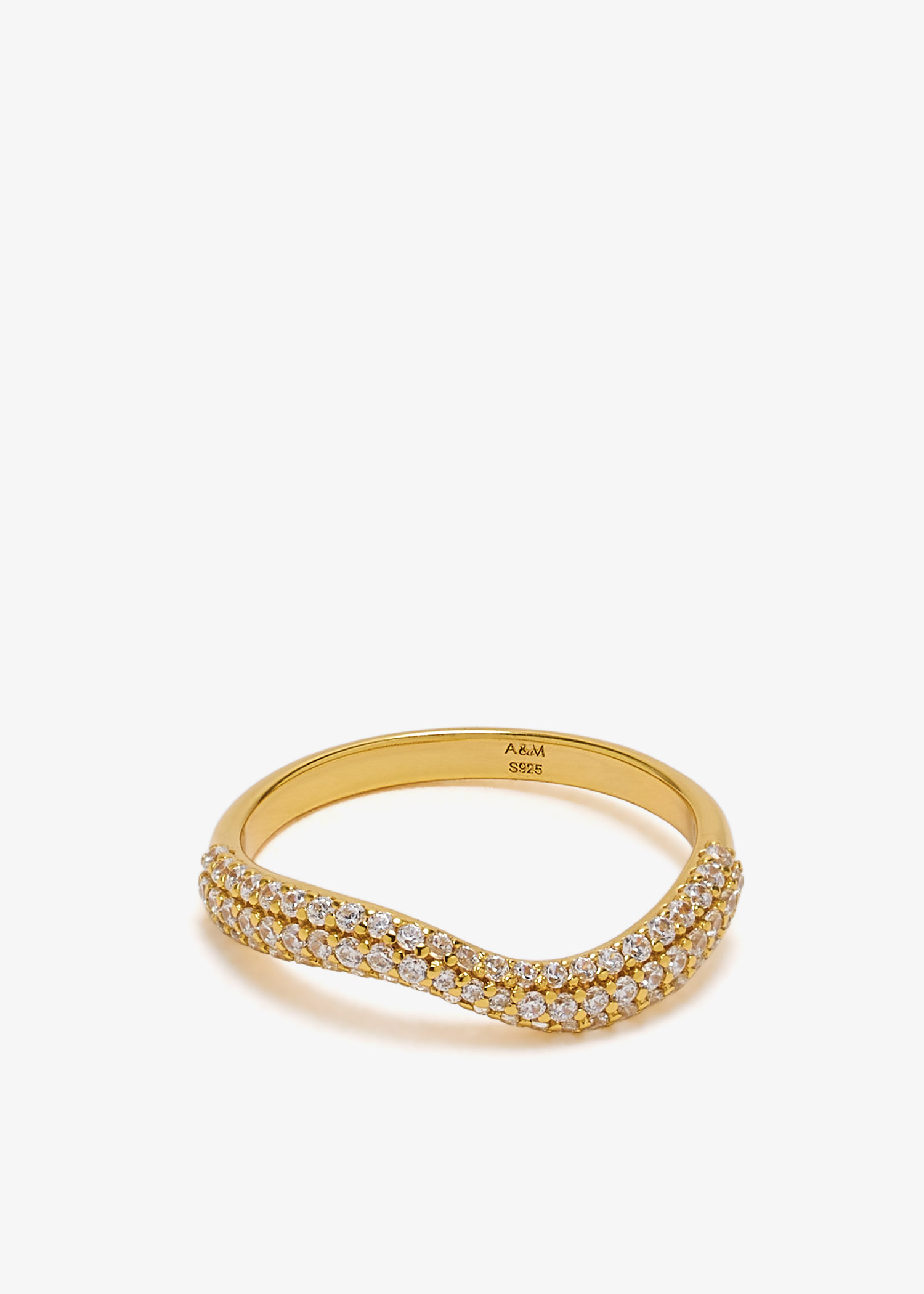 

Wave Crystal ring, Gold