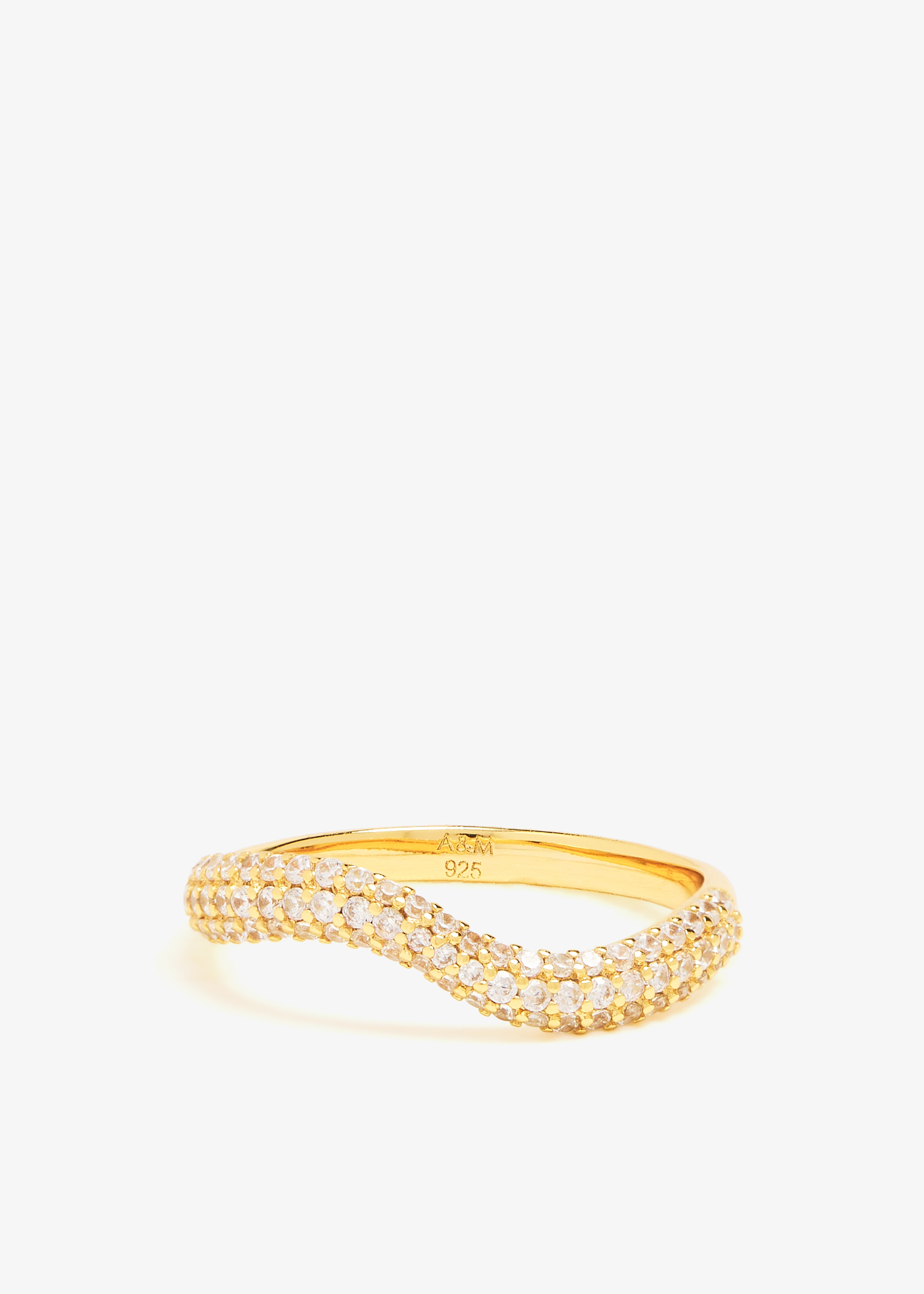 

Wave crystal ring, Gold