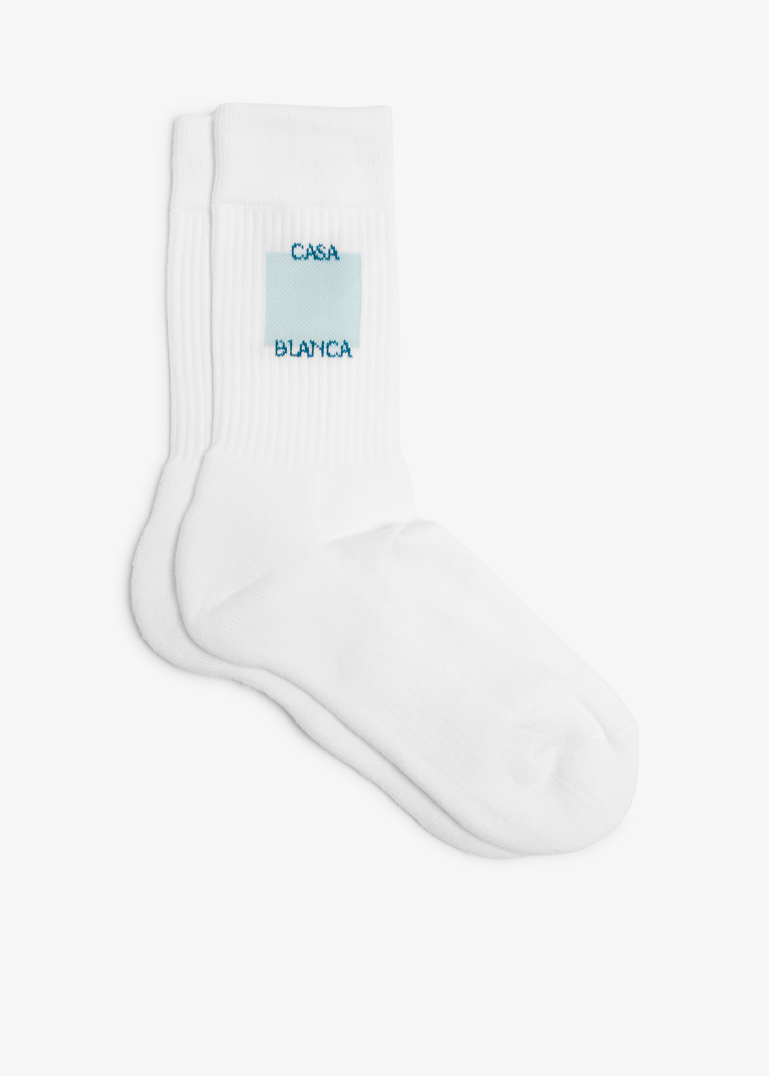 

Green Casa logo socks, White