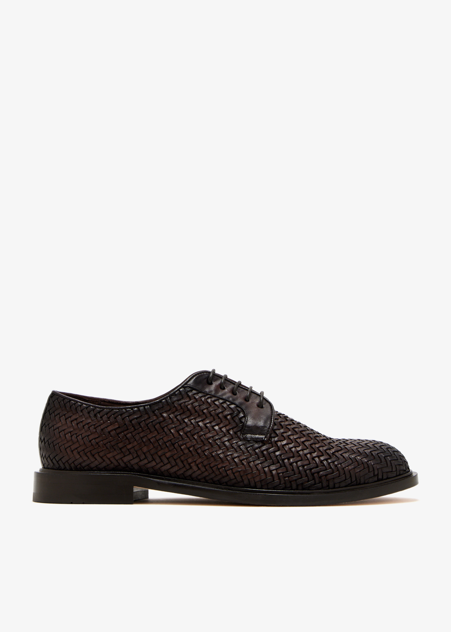 

Woven Derby shoes, Brown