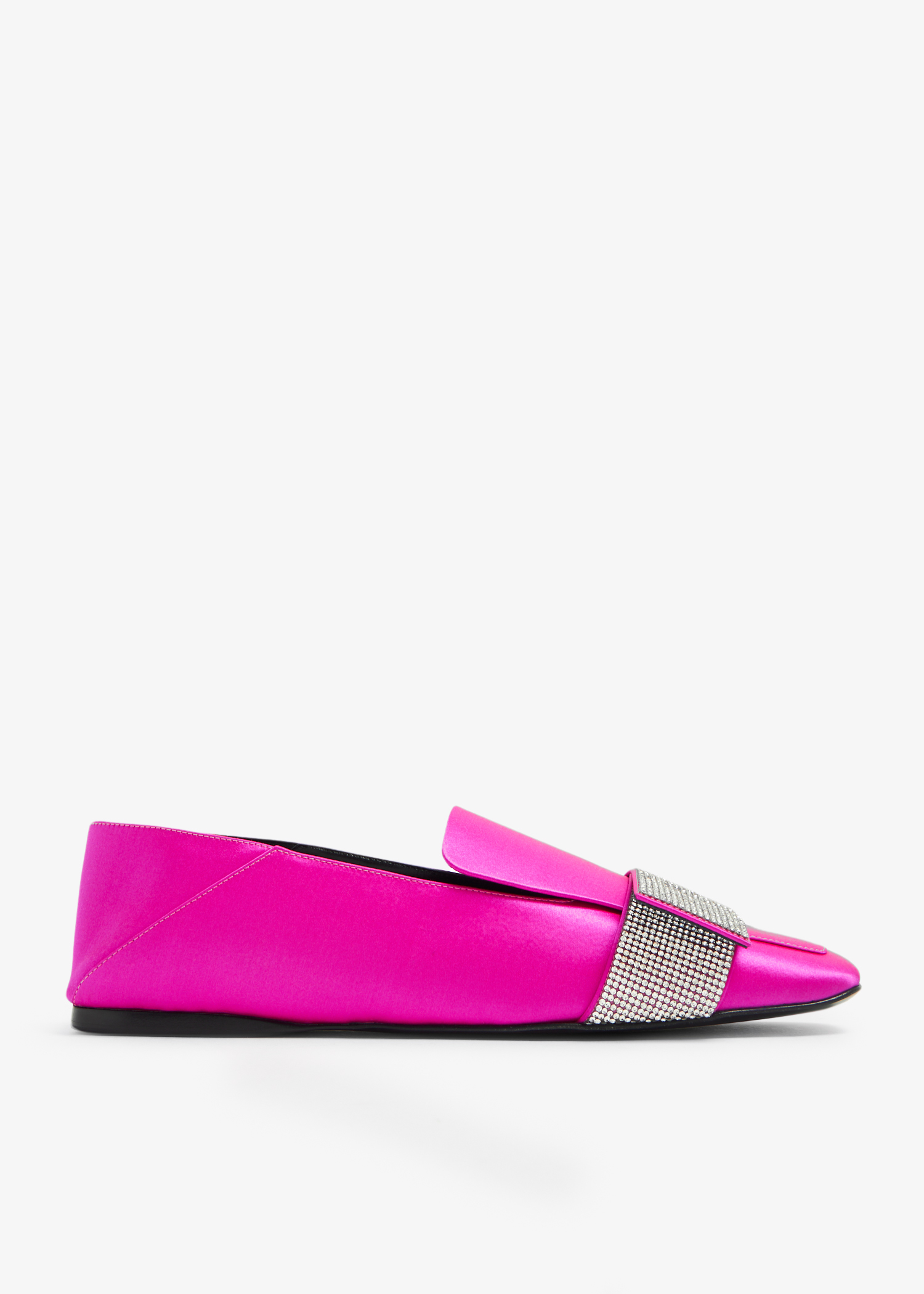 

Flat satin moccasins, Pink