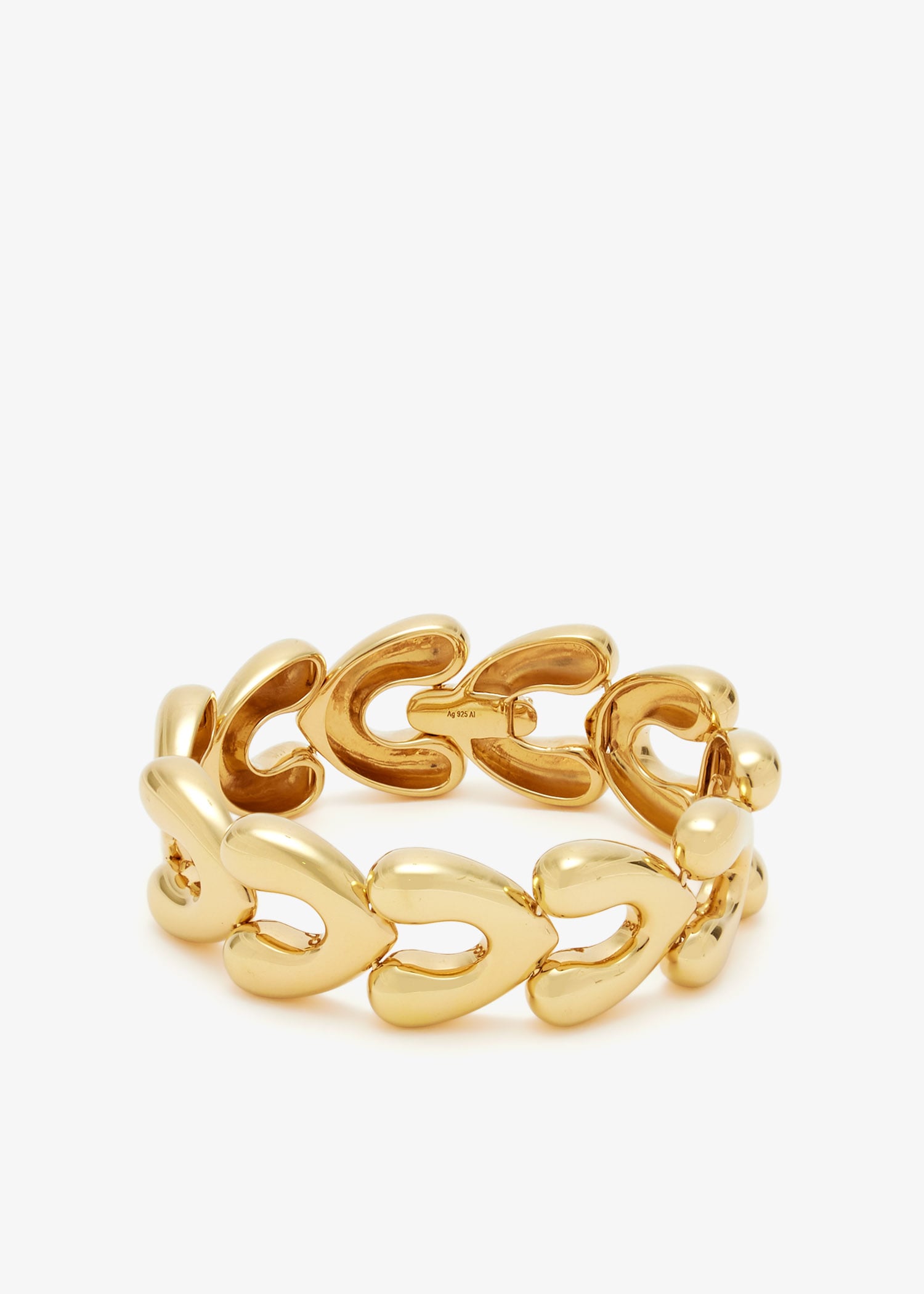 

Heart link bracelet, Gold
