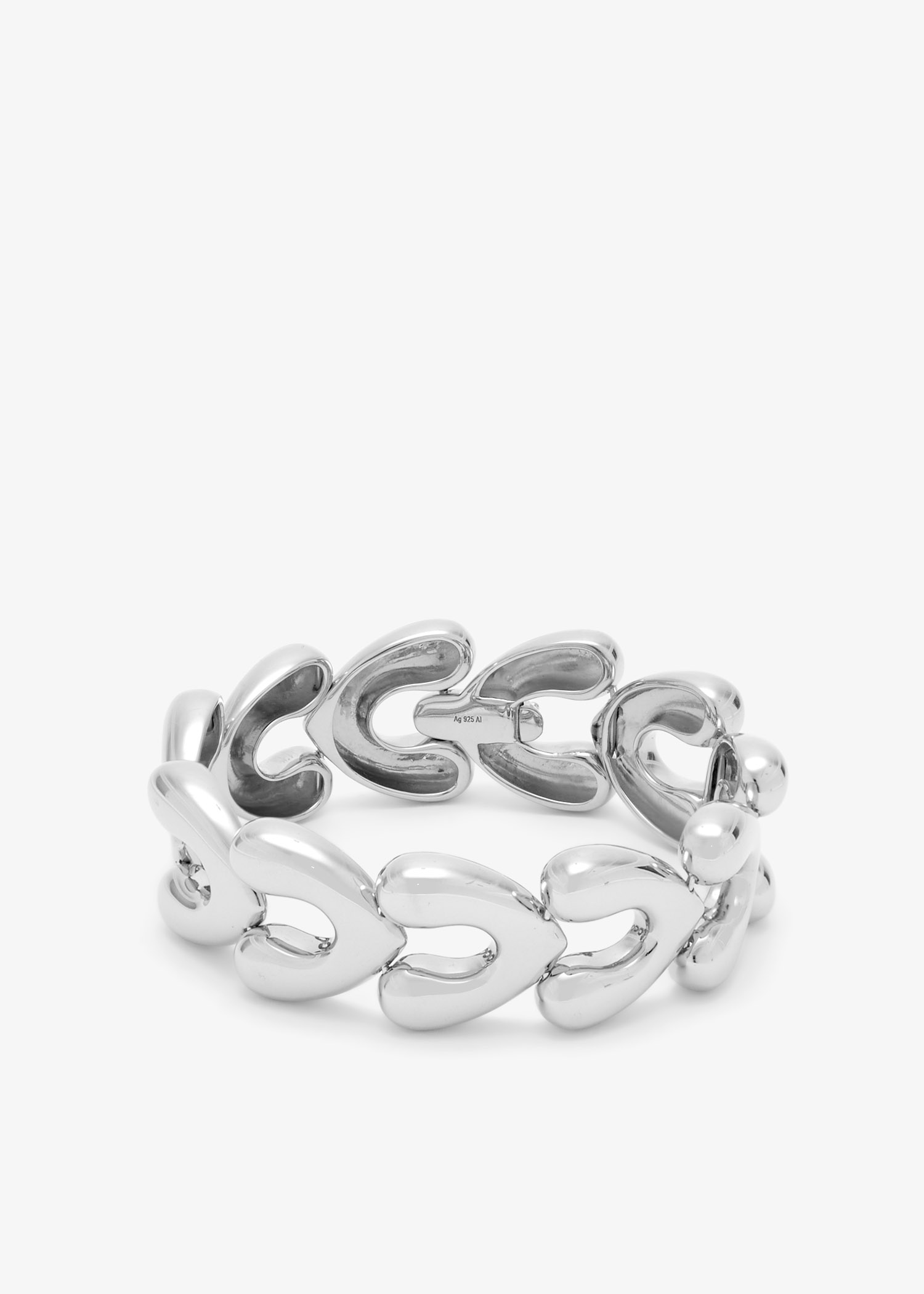 

Heart link bracelet, Silver