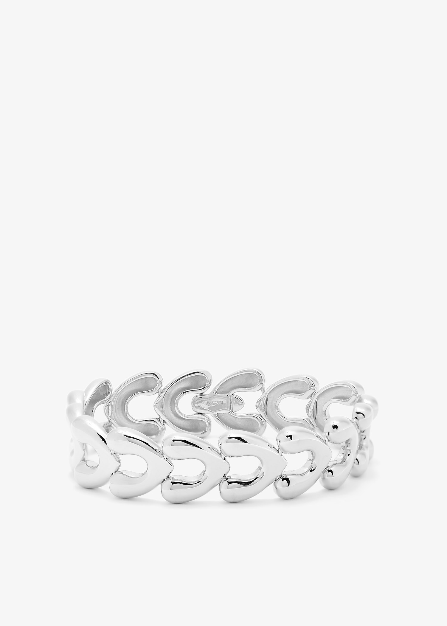 

Heart link bracelet, Silver