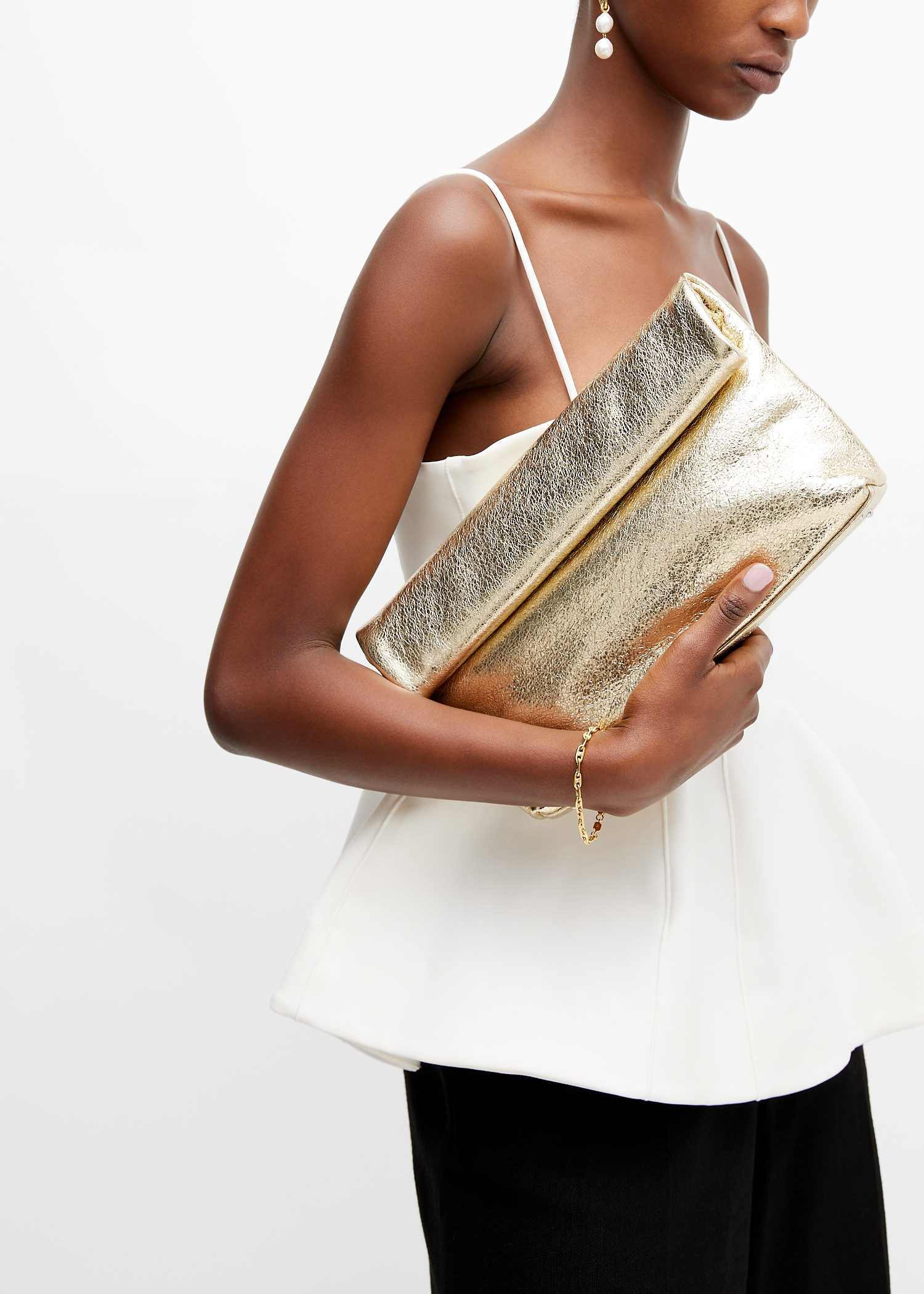 

Pillow clutch, Gold