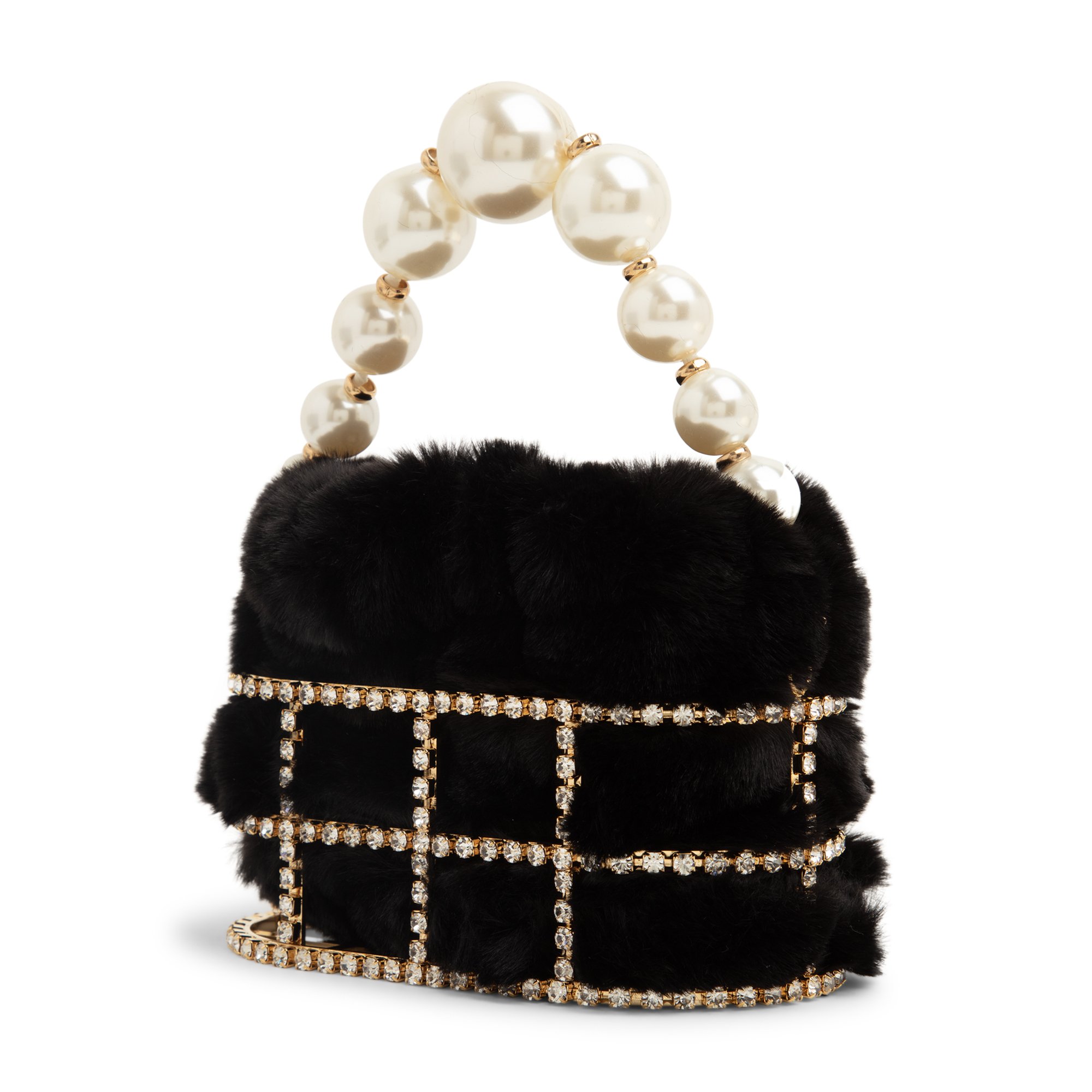 

Mini Holli fluffy bag, Black