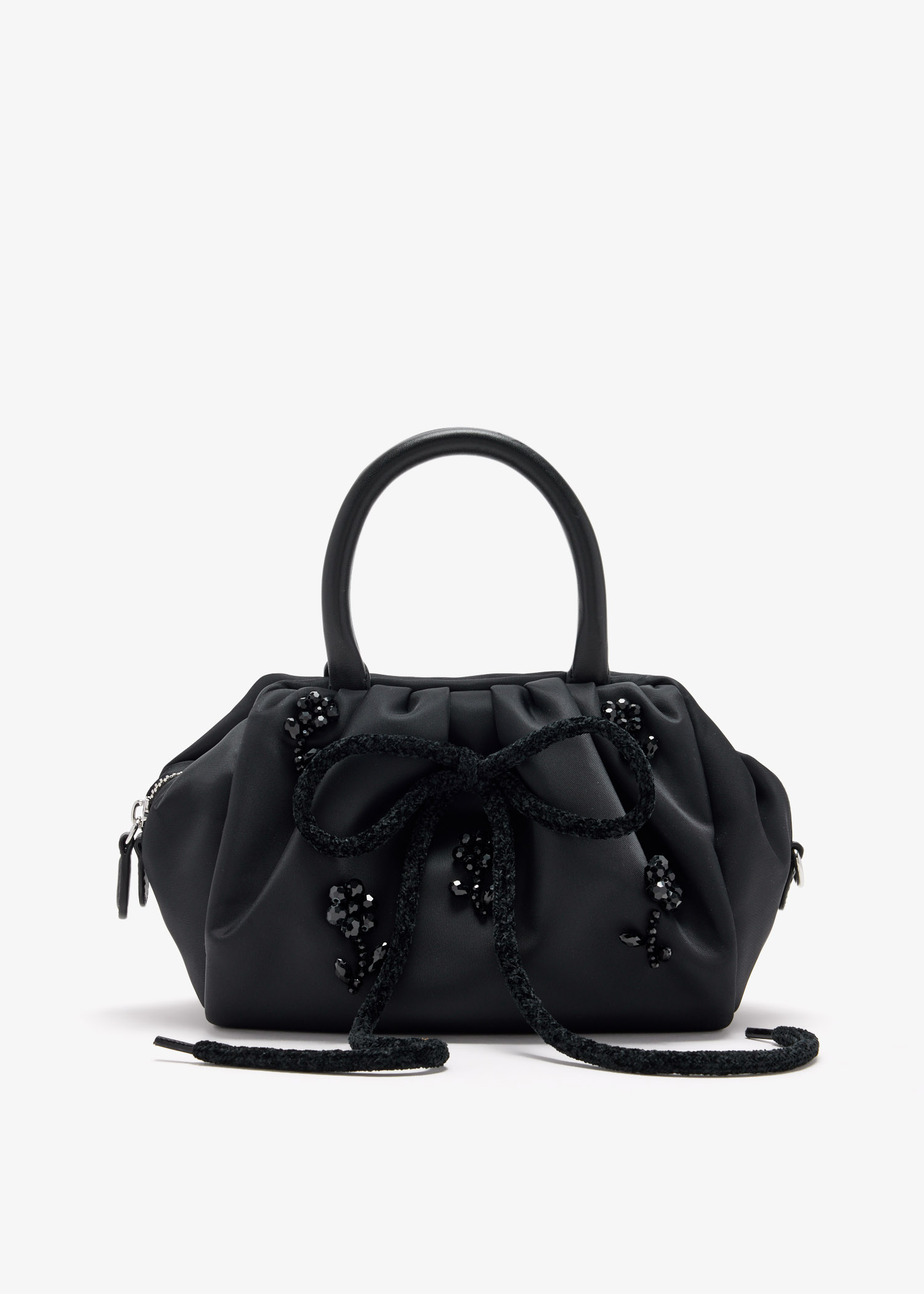 

Embellished mini top-handle bag, Black