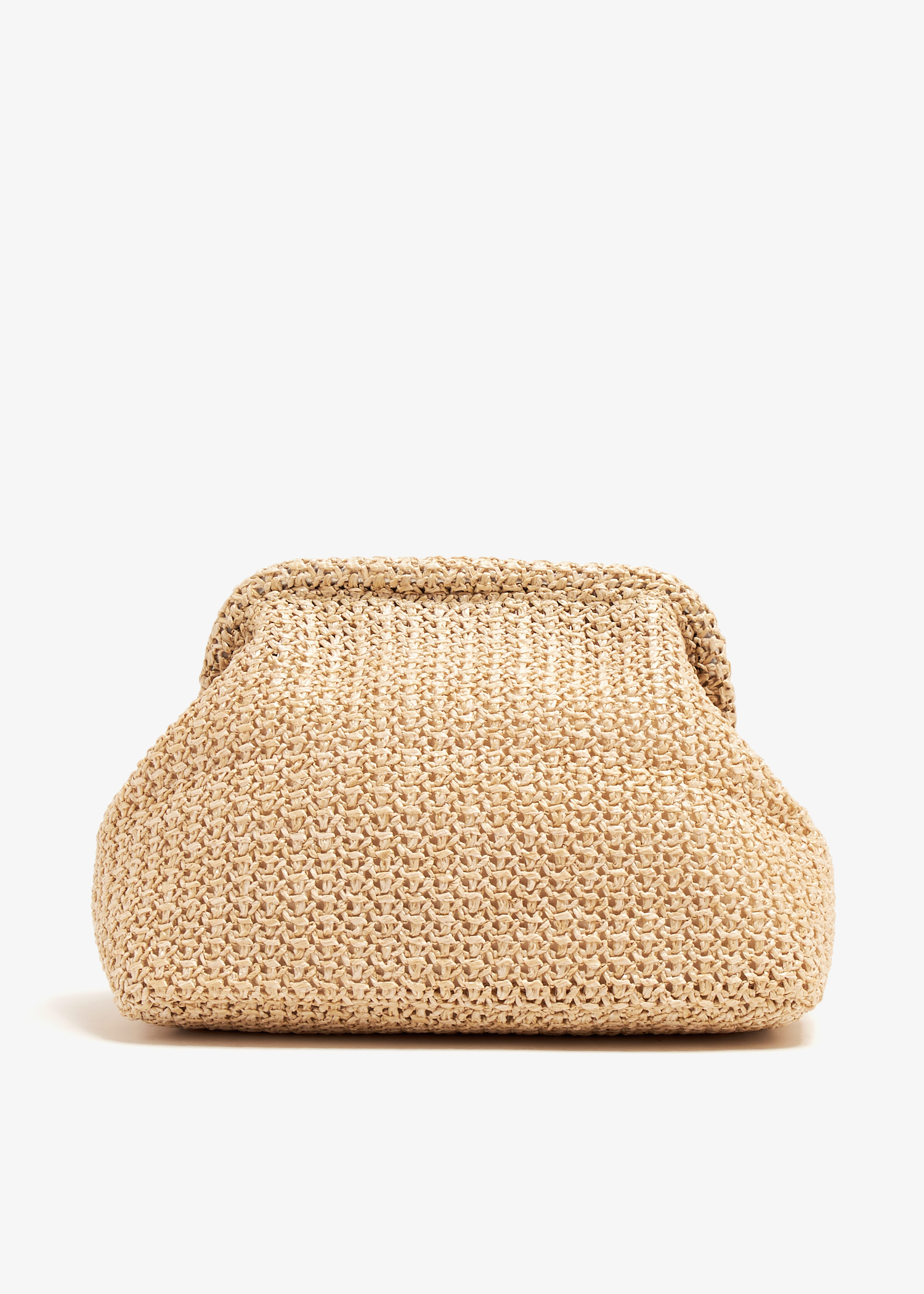 

Bamboo clutch, Beige