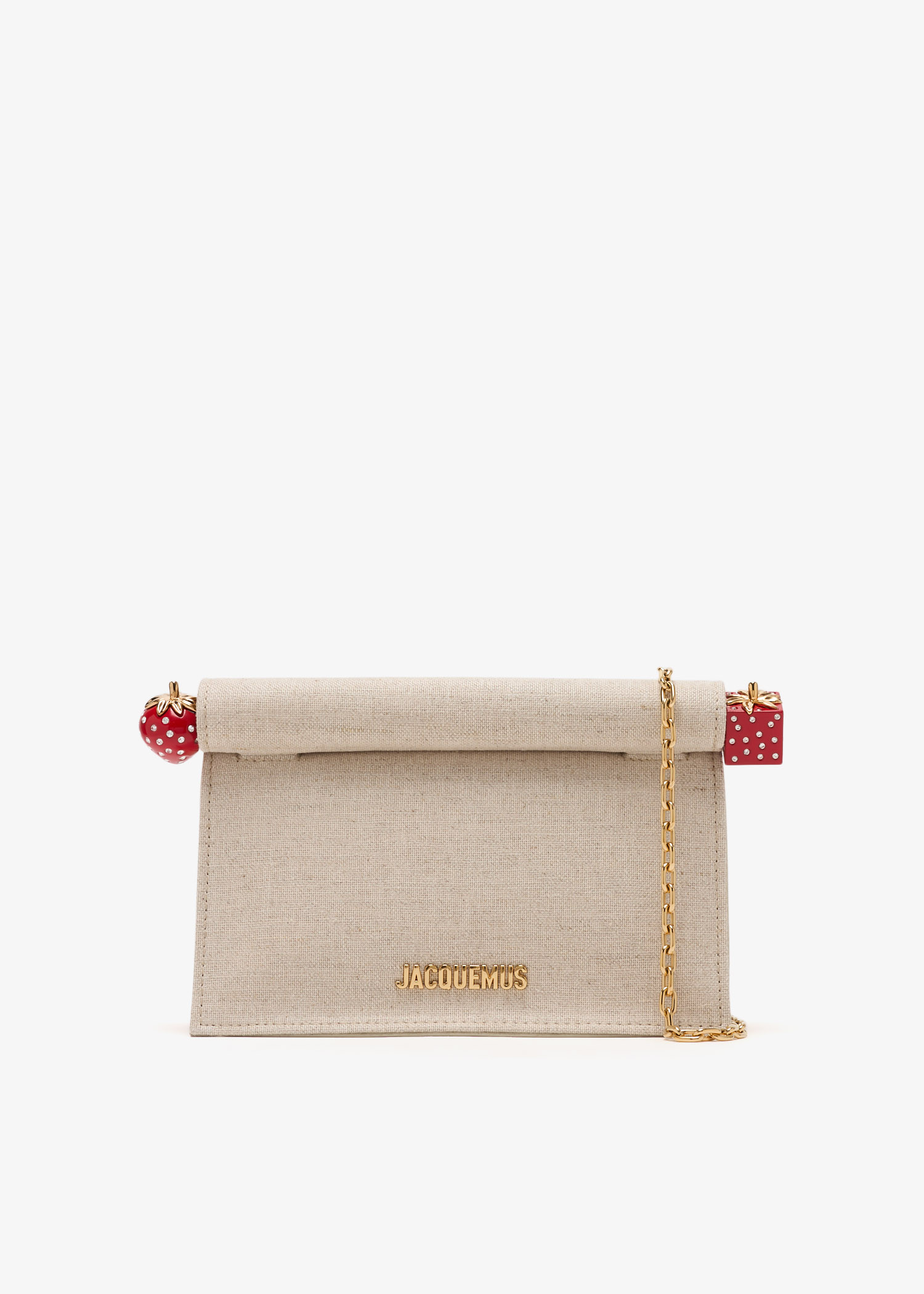 

La Petite Pochette Rond Carré clutch, Beige