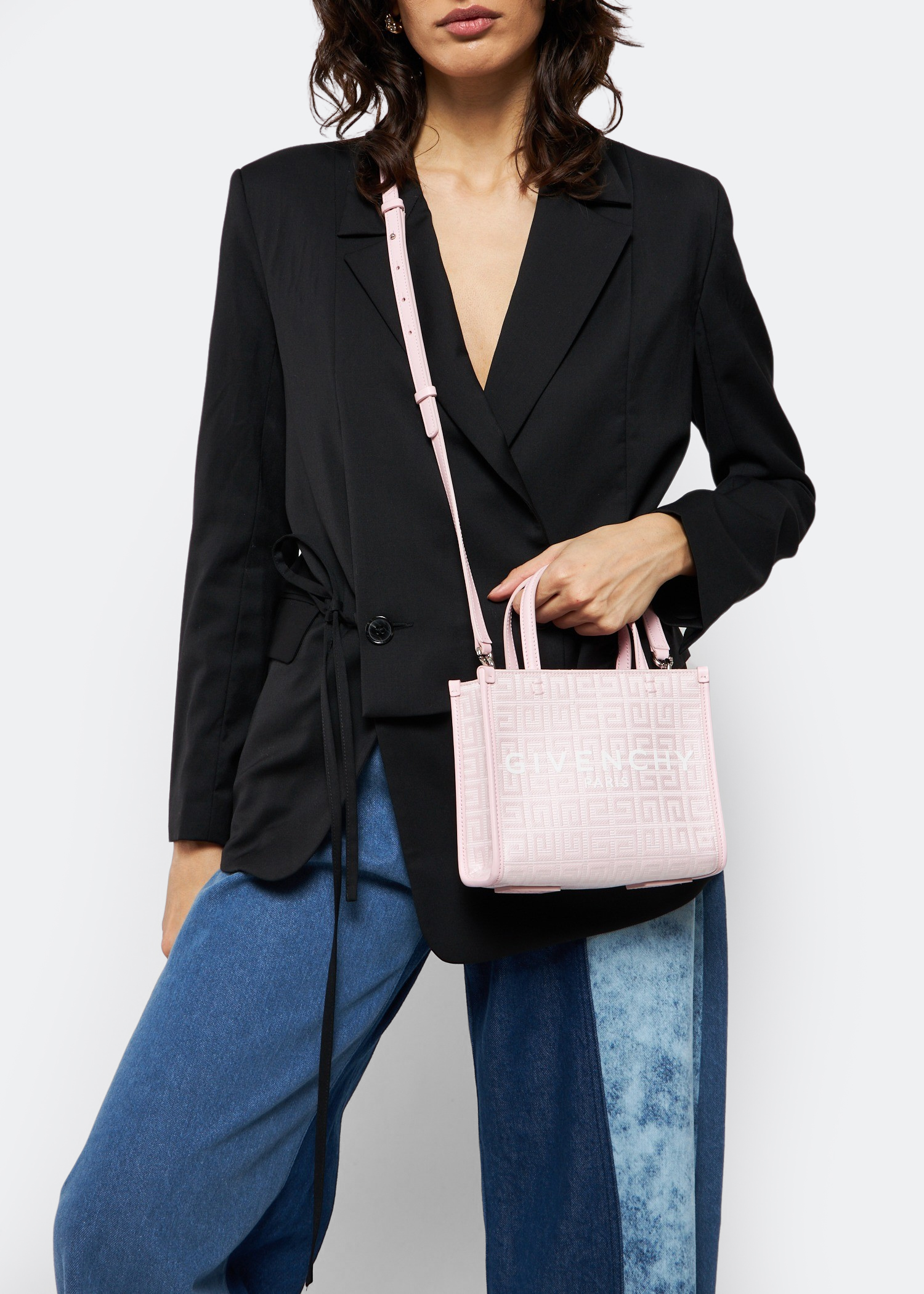 

Mini G shopping tote bag, Pink