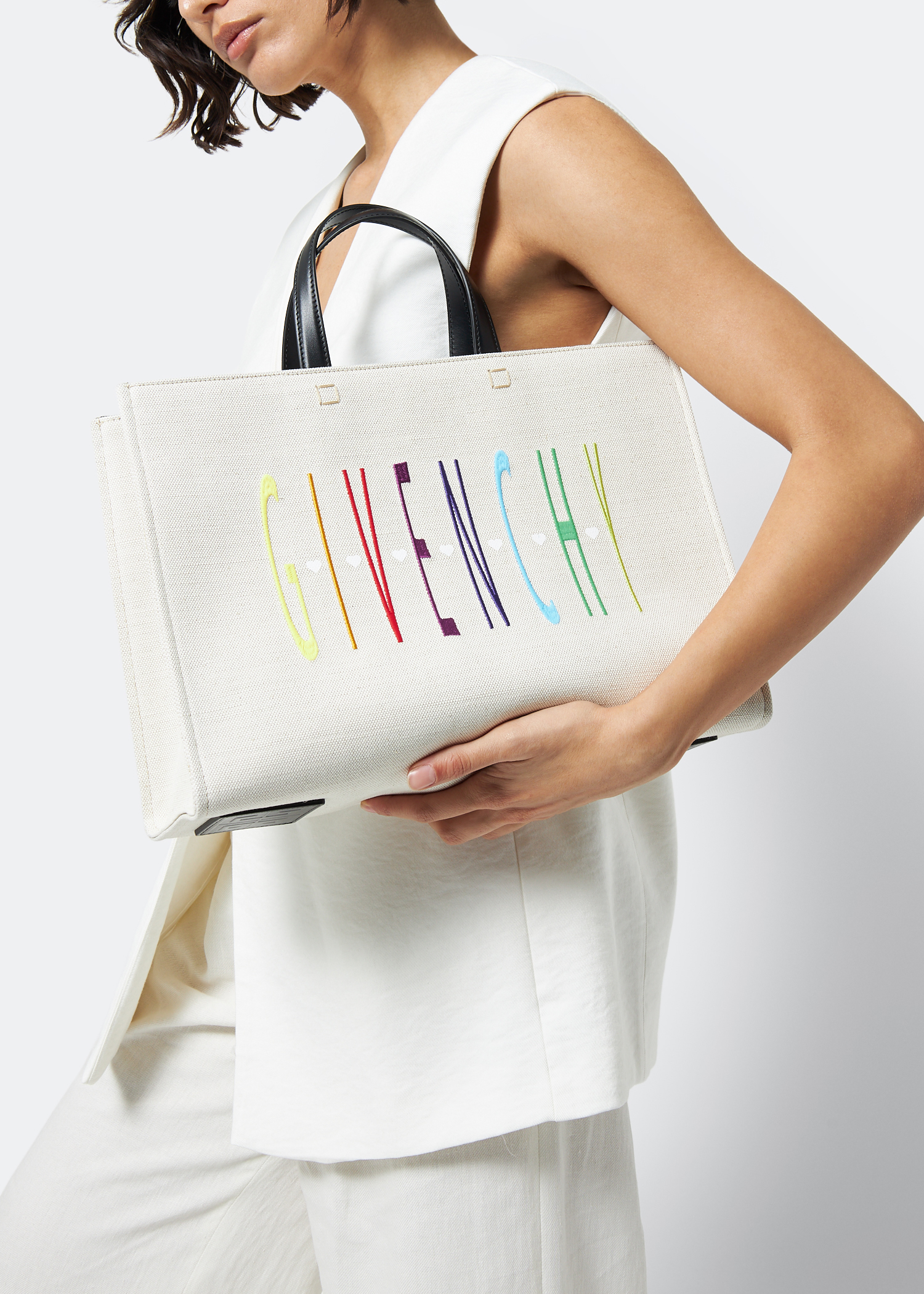 

Medium G tote shopping bag, Beige