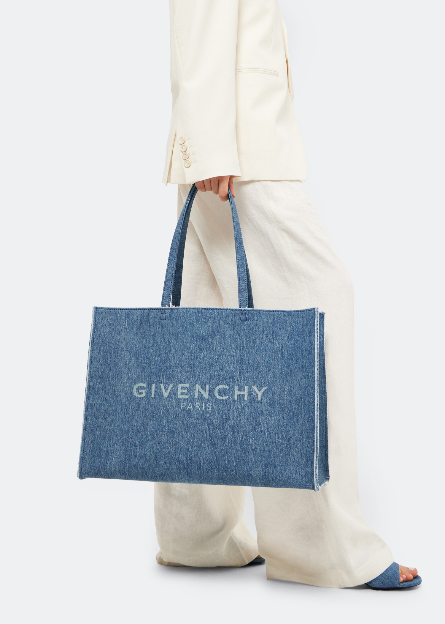 

Large G shopping tote bag, Blue