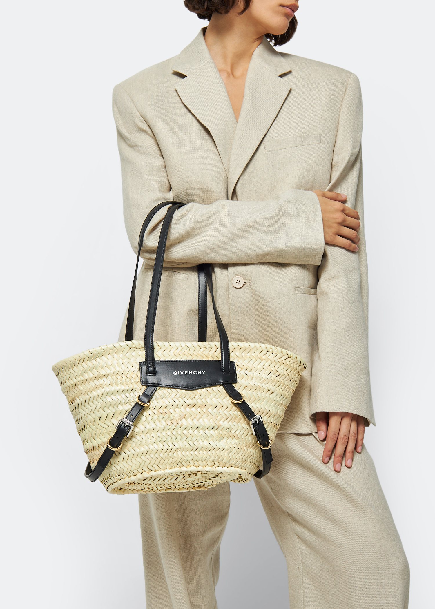 

Small Voyou basket bag, Beige