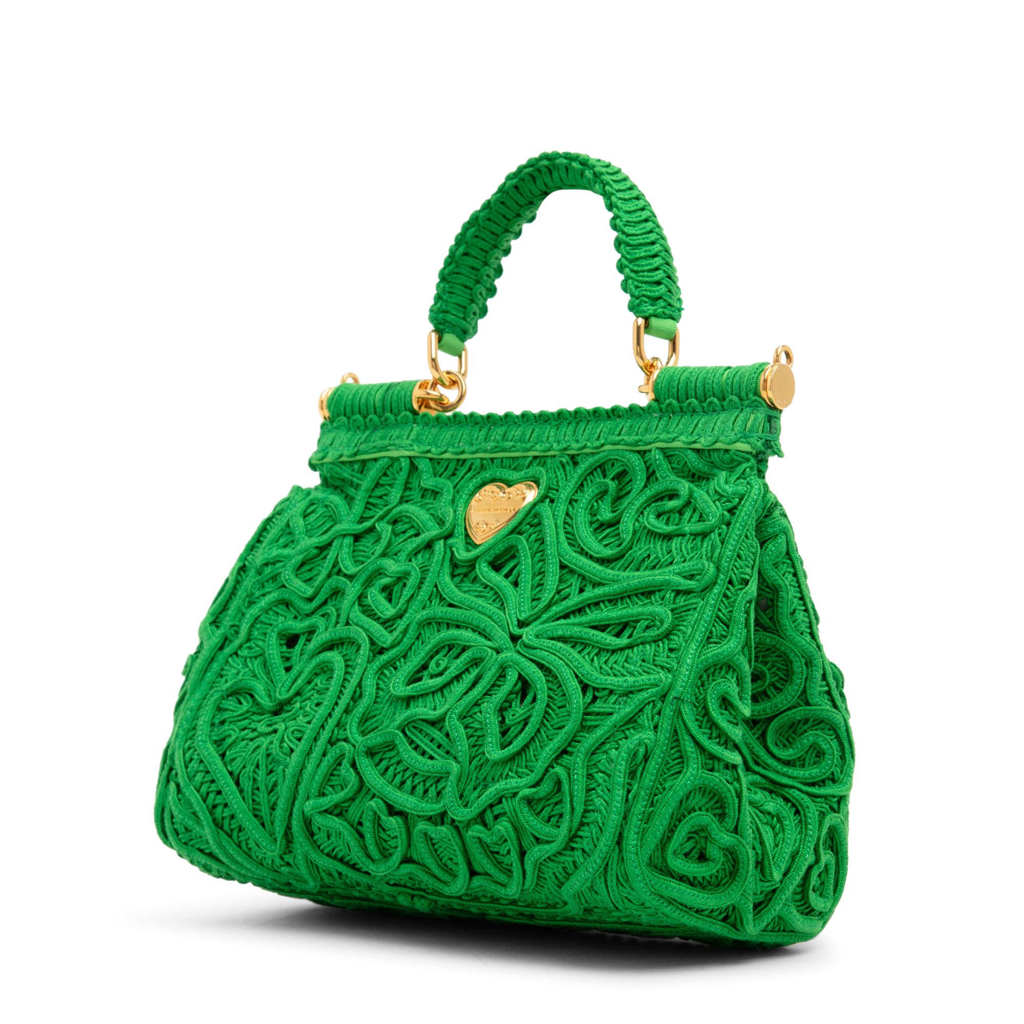 

Small cordonetto lace Sicily bag, Green