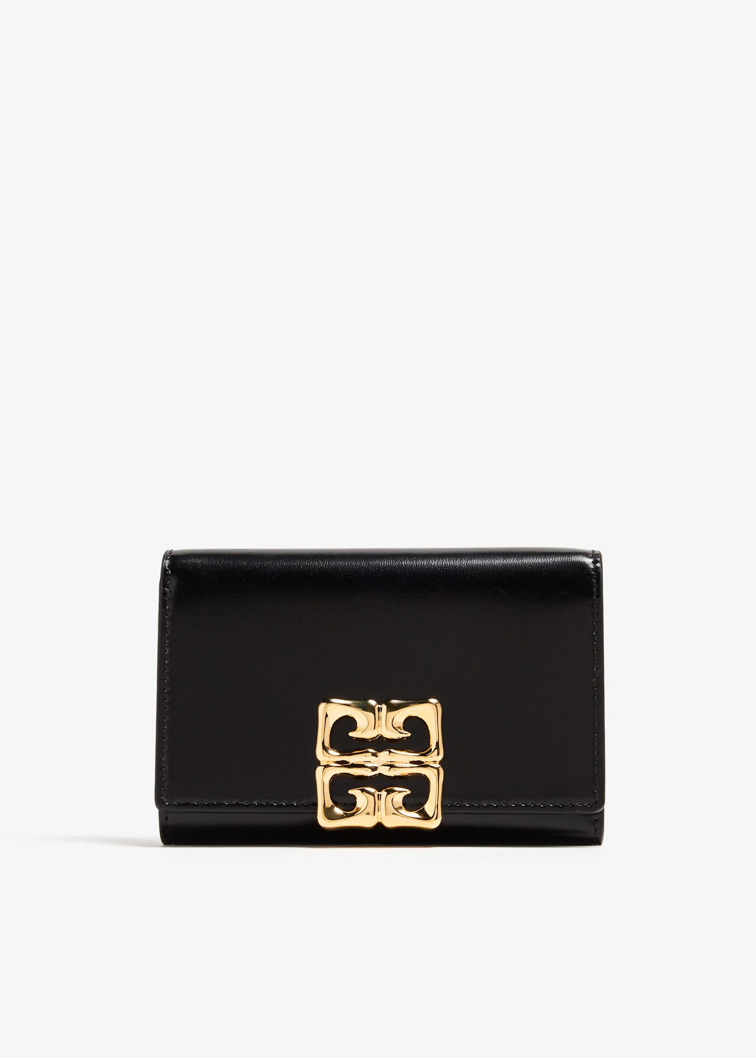 

4G Liquid medium flap wallet, Black