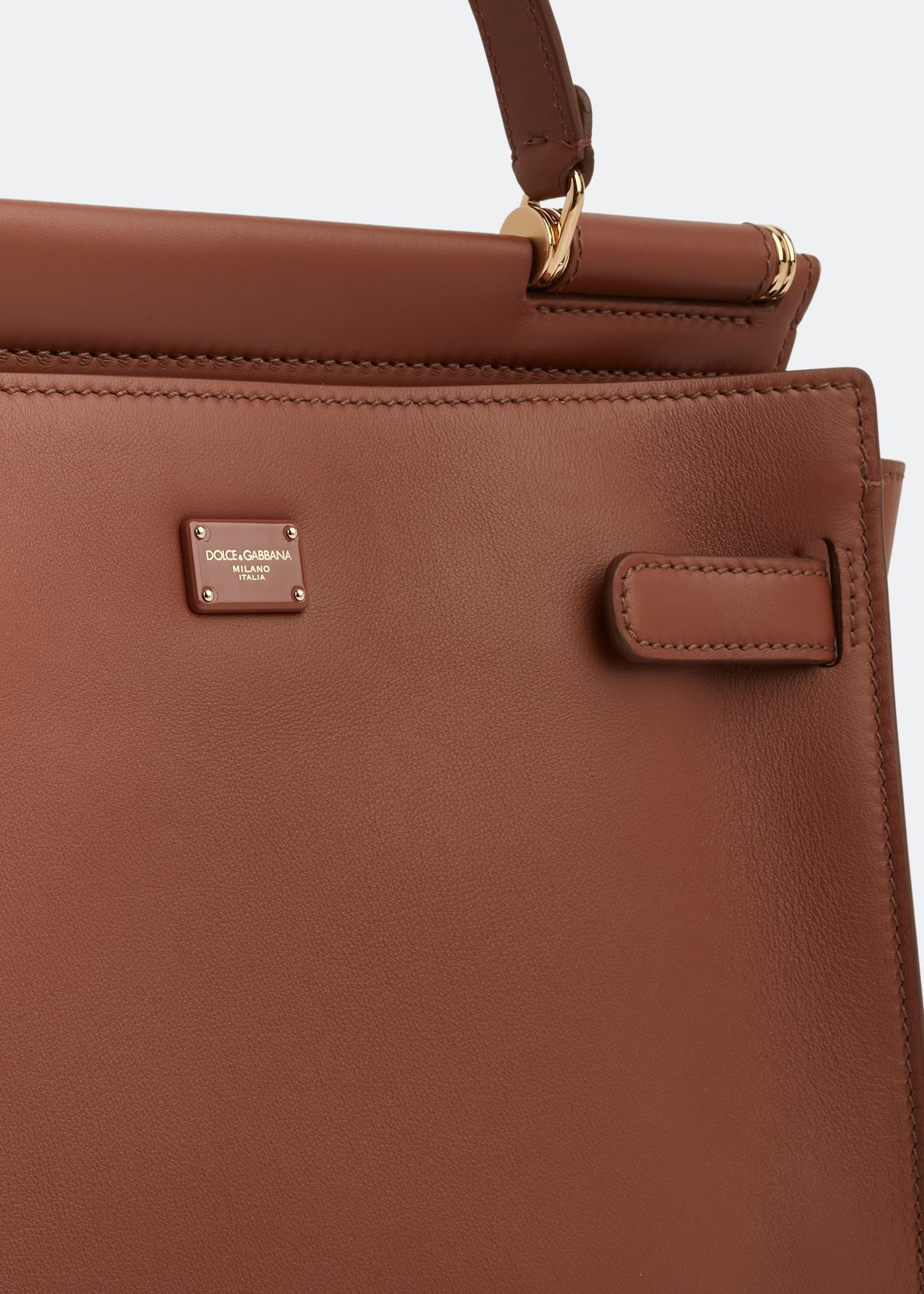 

Medium Sicily calfskin soft bag, Brown