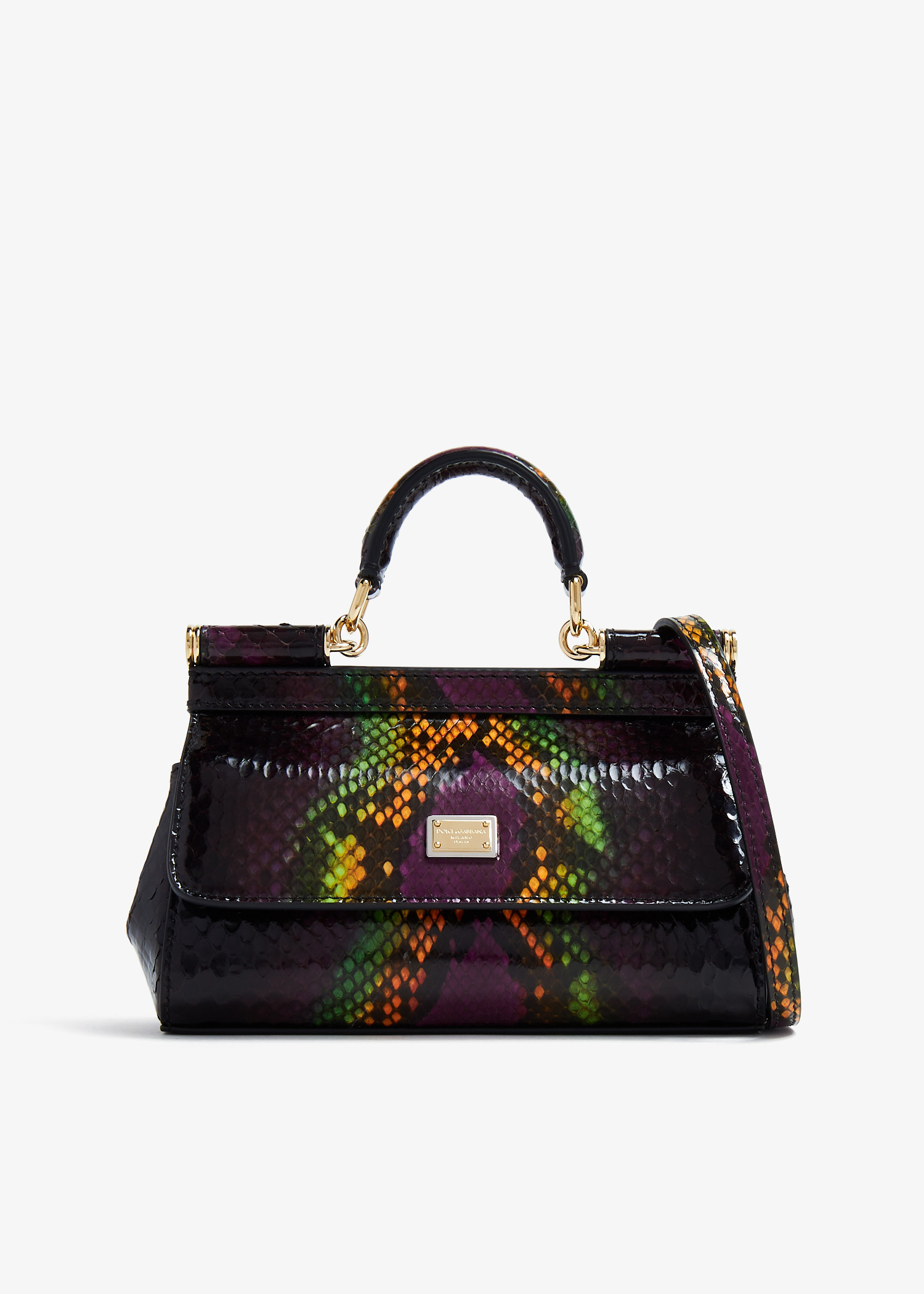 

Small Sicily python bag, Multicolored